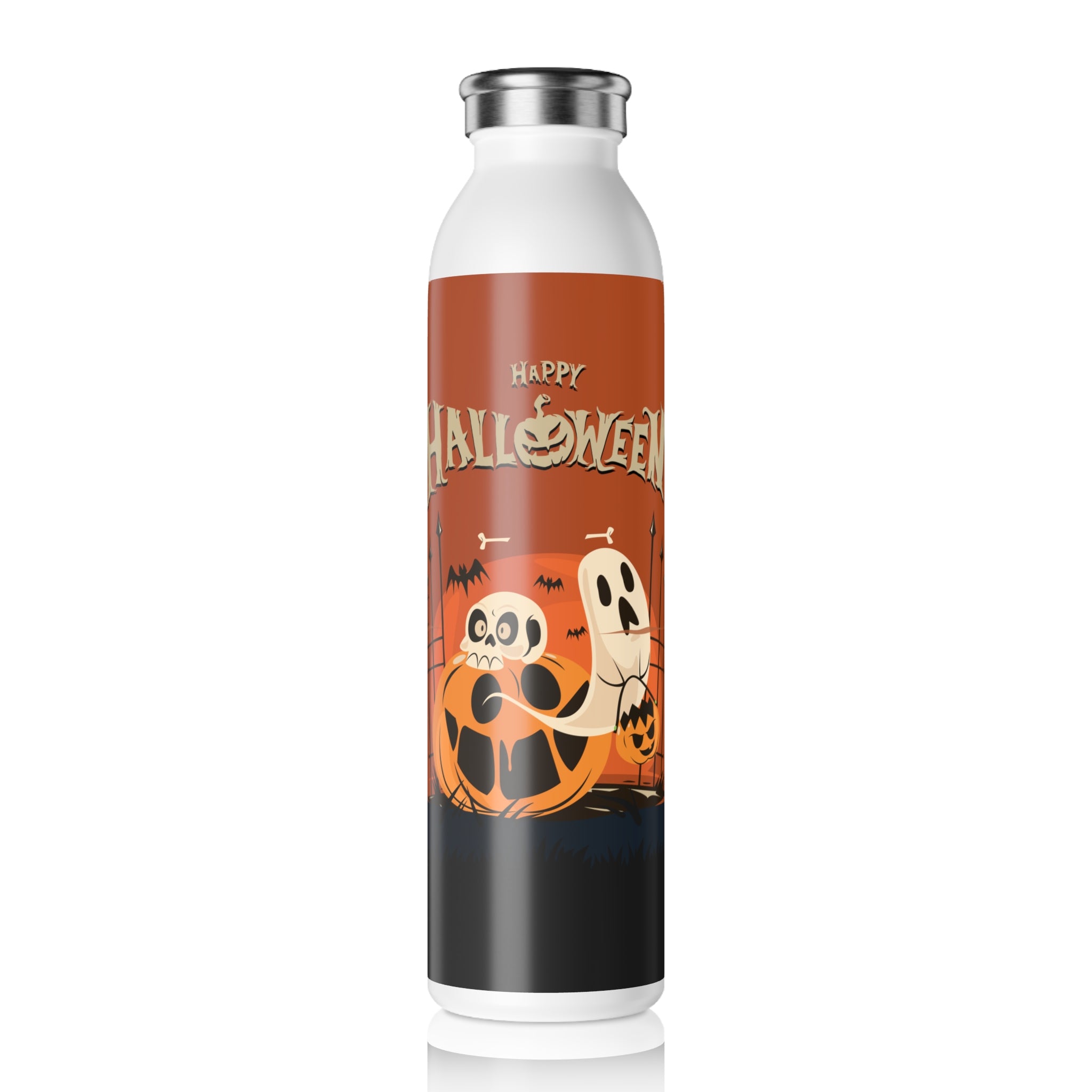 Happy Halloween with Pumpkin | Slim Water Bottle