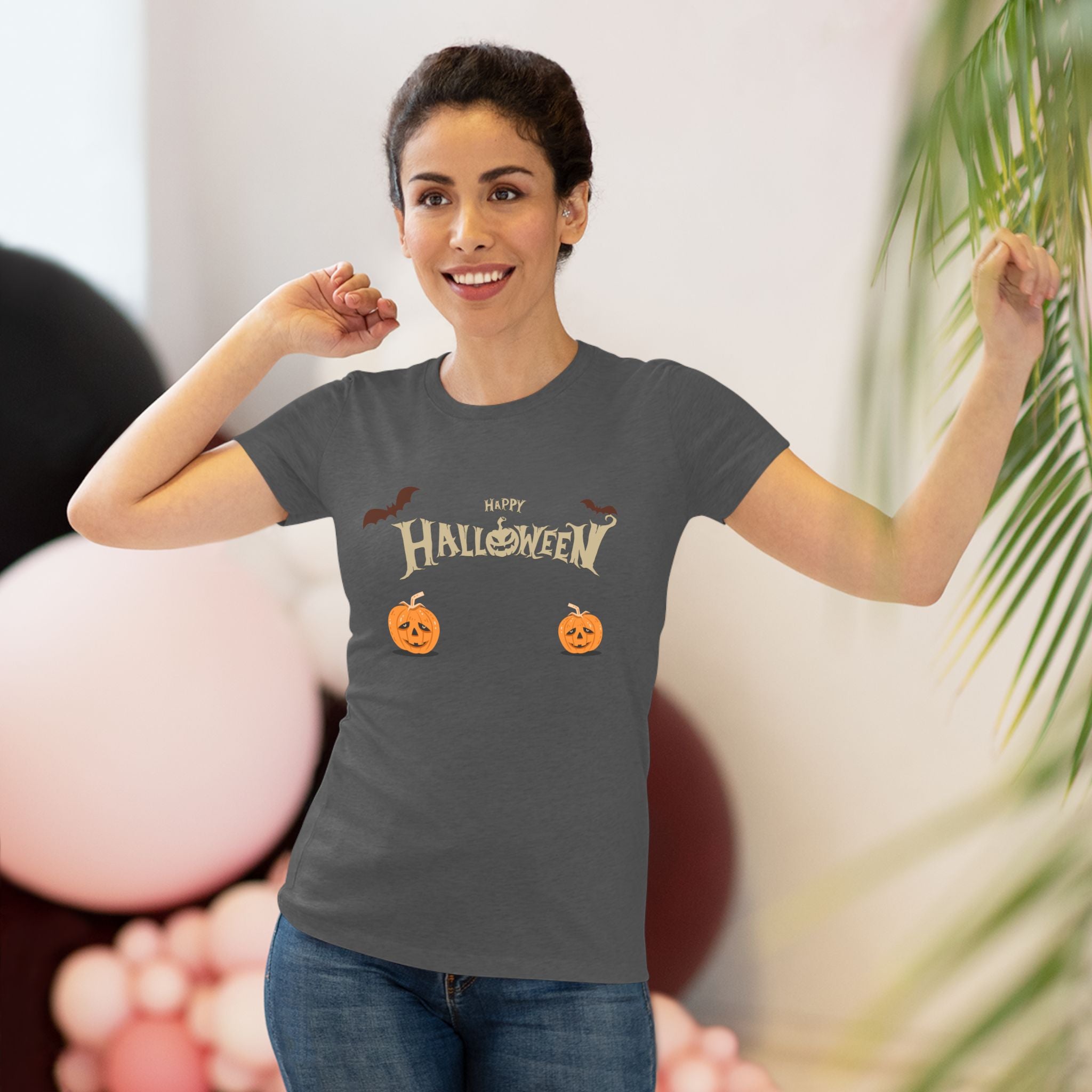 Halloween with Pumpkins | Women's Triblend Tee