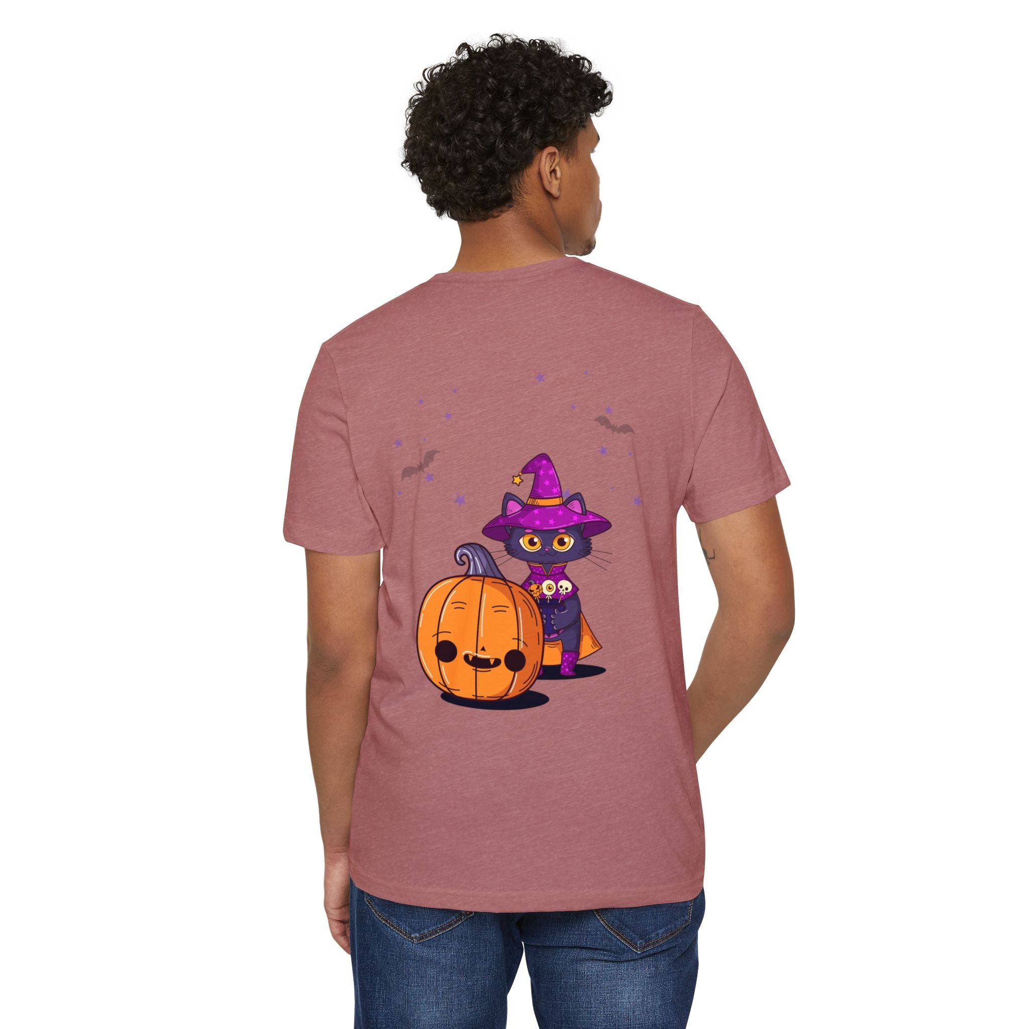 Halloween with Witch's Cats | Unisex Recycled Organic T-Shirt