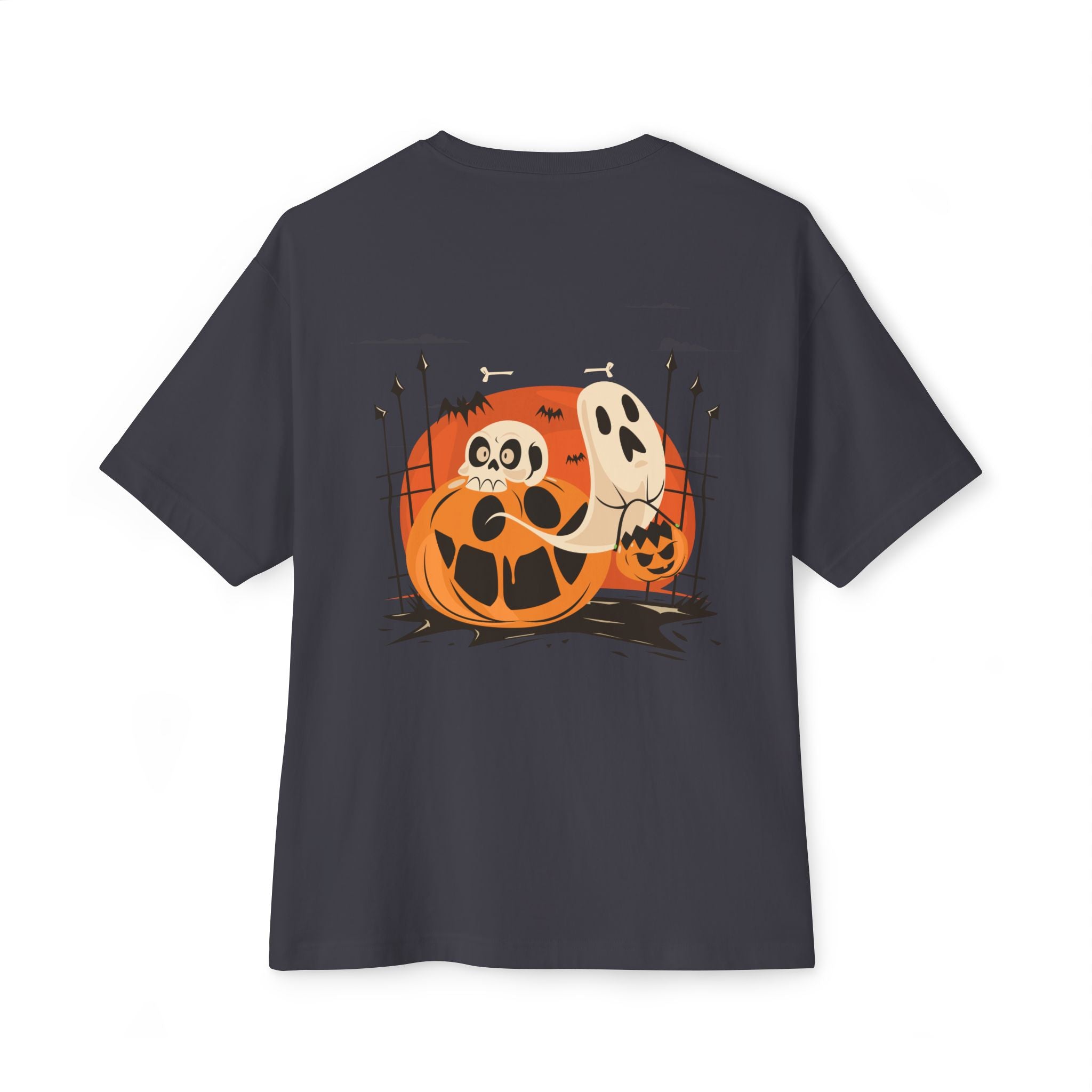 Halloween with Pumpkins | Unisex Oversized Boxy Tee