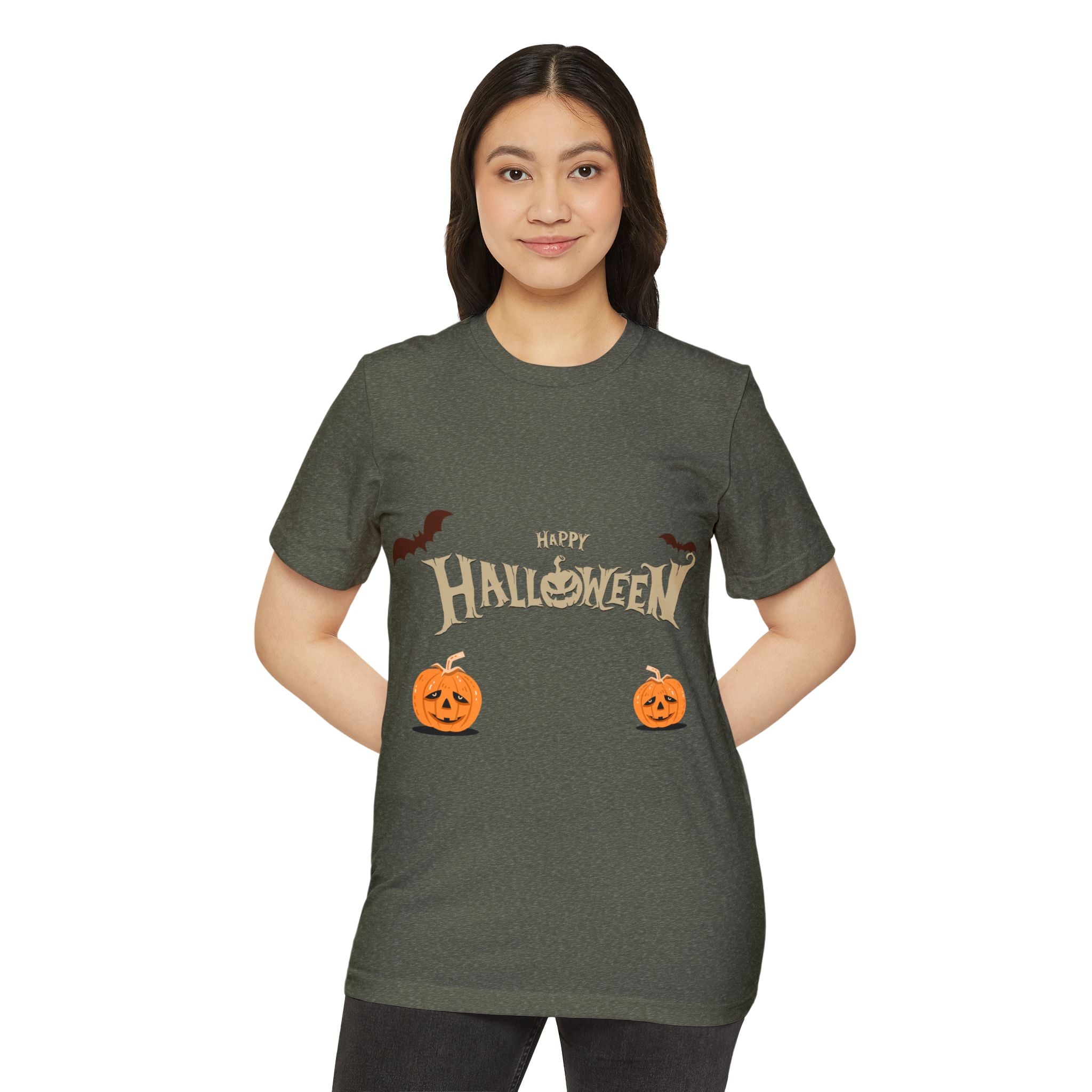 Halloween with Pumpkins | Unisex Recycled Organic T-Shirt