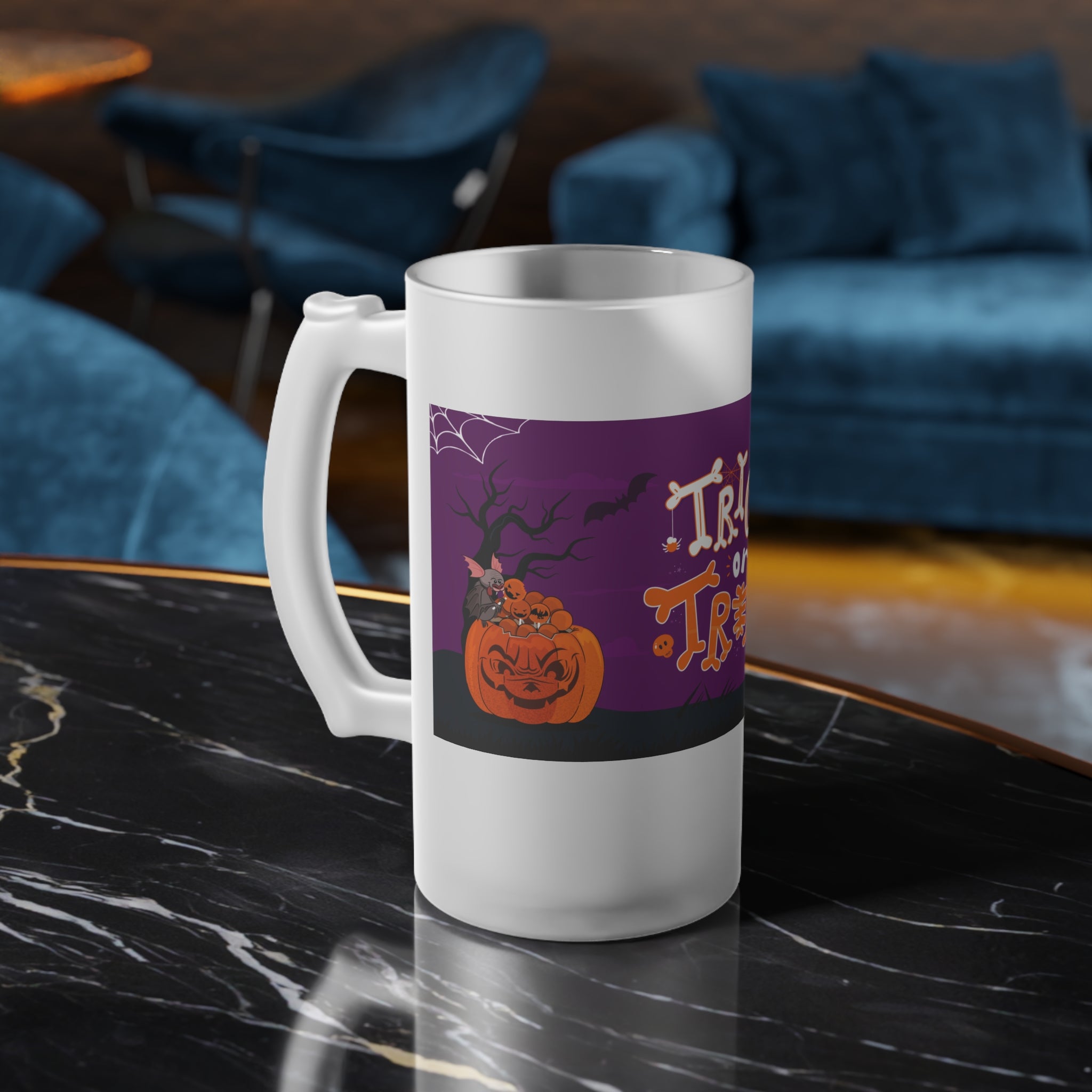 Halloween Trick or Treat | Frosted Glass Beer Mug