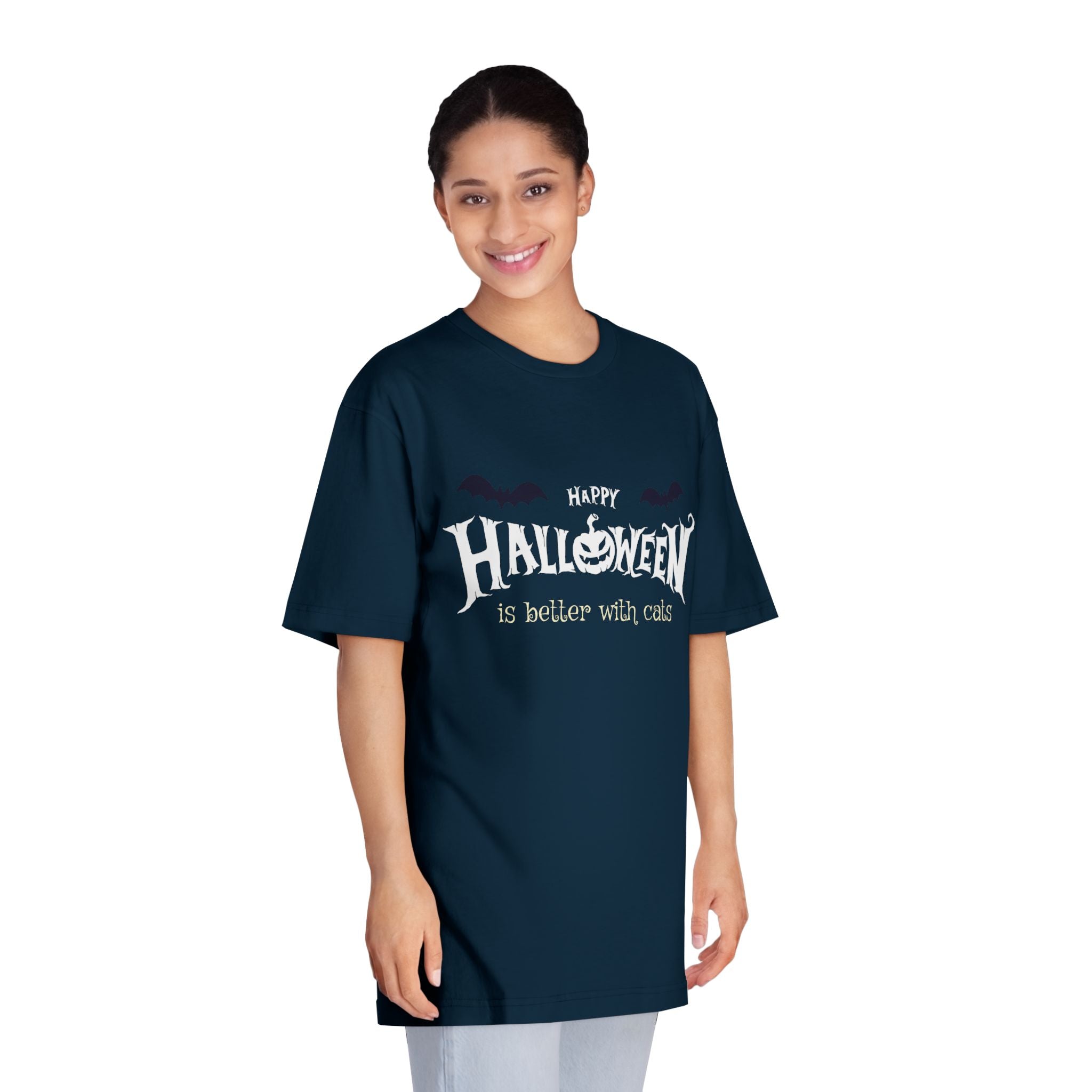 Halloween with Witch's Cats | Unisex Classic Crewneck T-Shirt