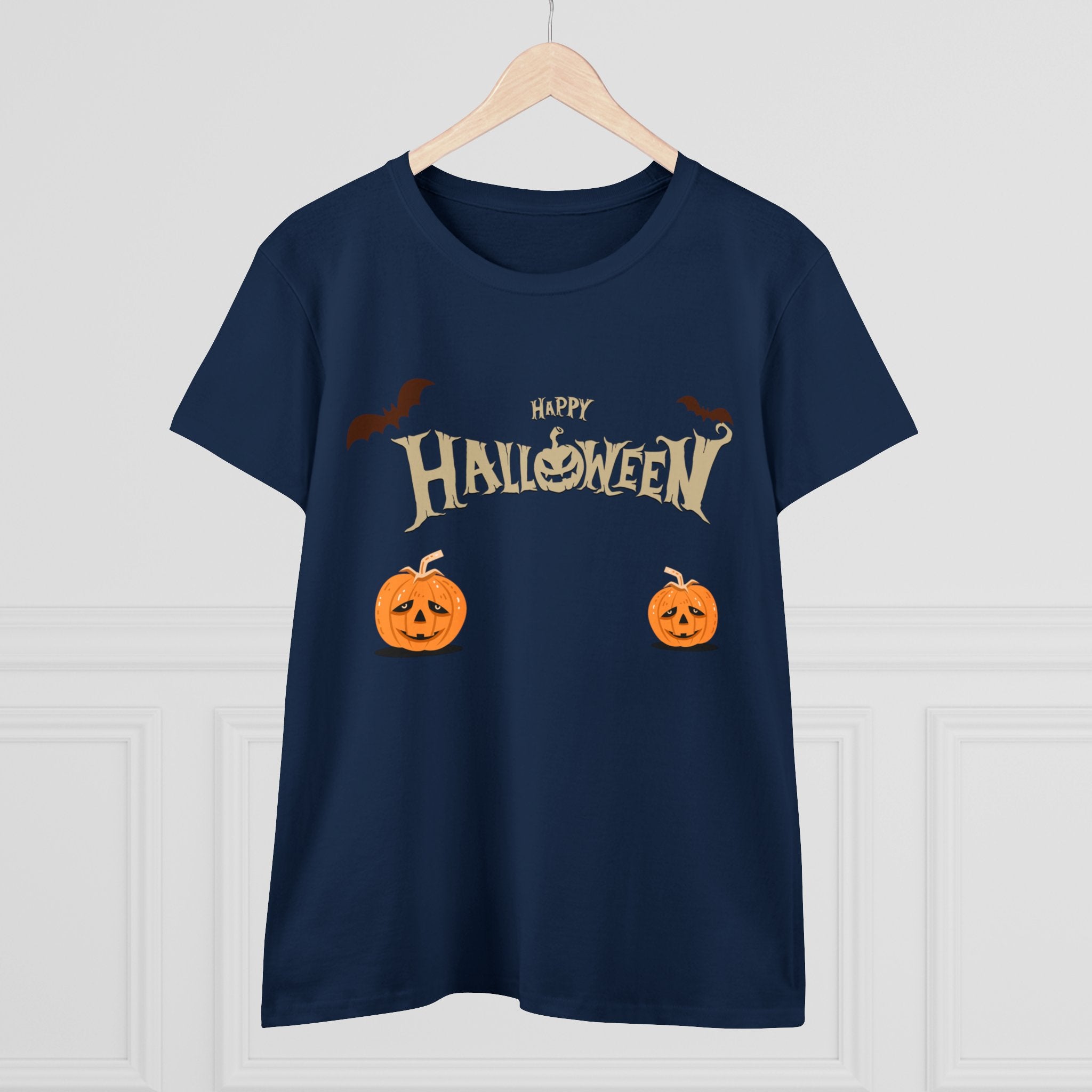Halloween with Pumpkins | Women's Midweight Cotton Tee