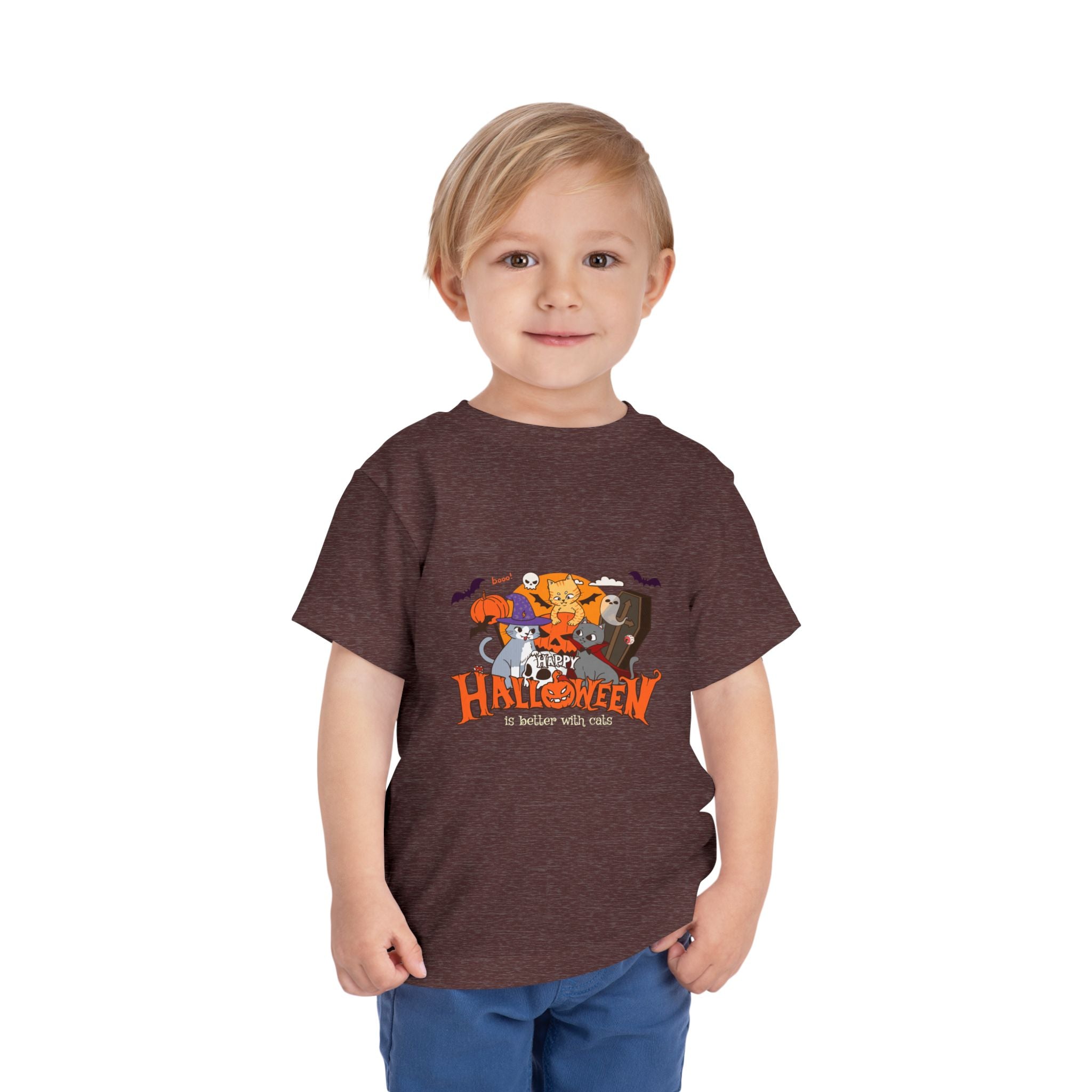 Halloween is Better with Cats | Toddler Short Sleeve Tee