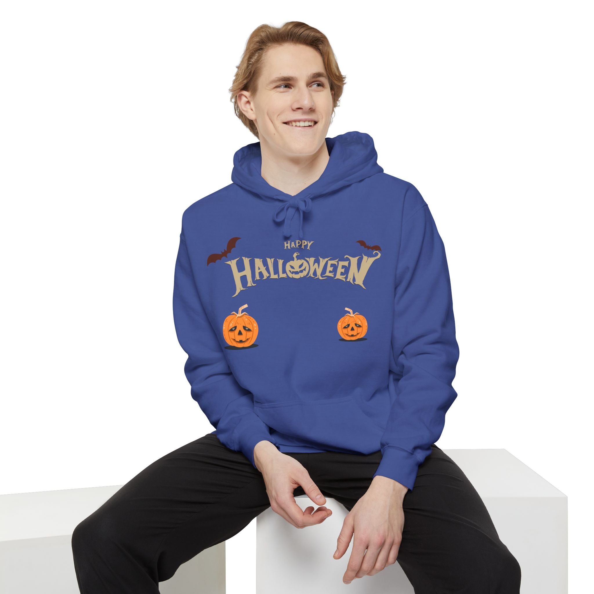 Halloween with Pumpkins | Unisex Garment-Dyed Hoodie