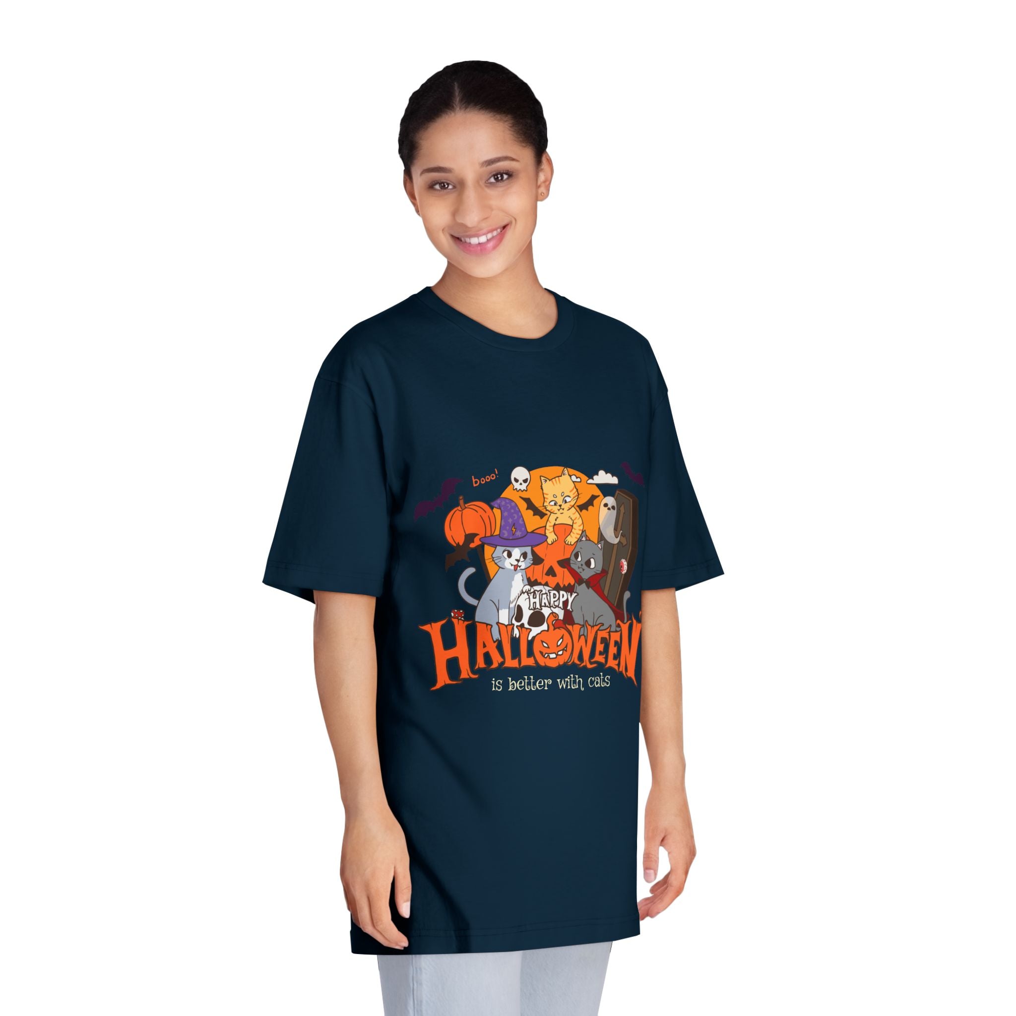 Halloween is Better with Cats | Unisex Classic Crewneck T-Shirt