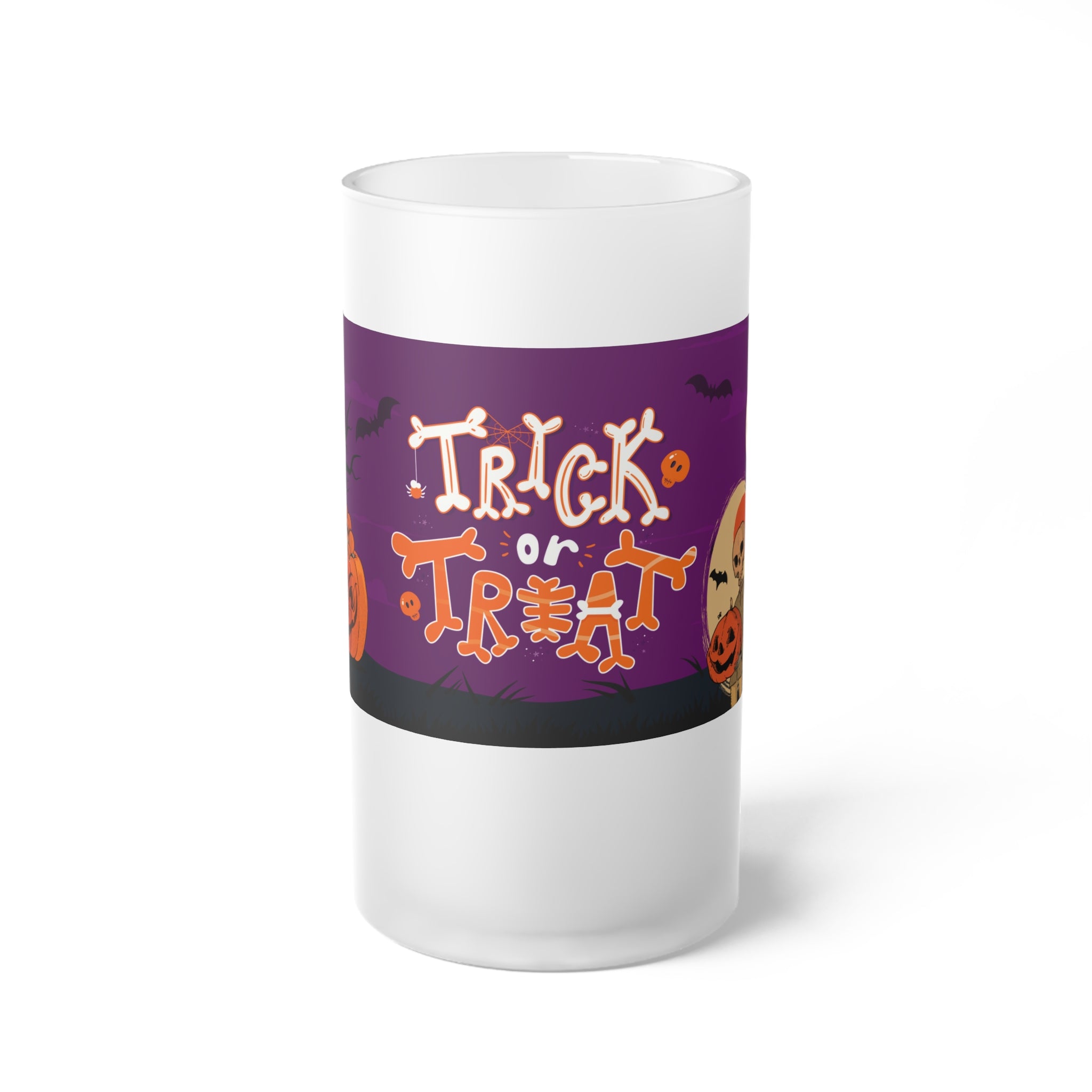 Halloween Trick or Treat | Frosted Glass Beer Mug