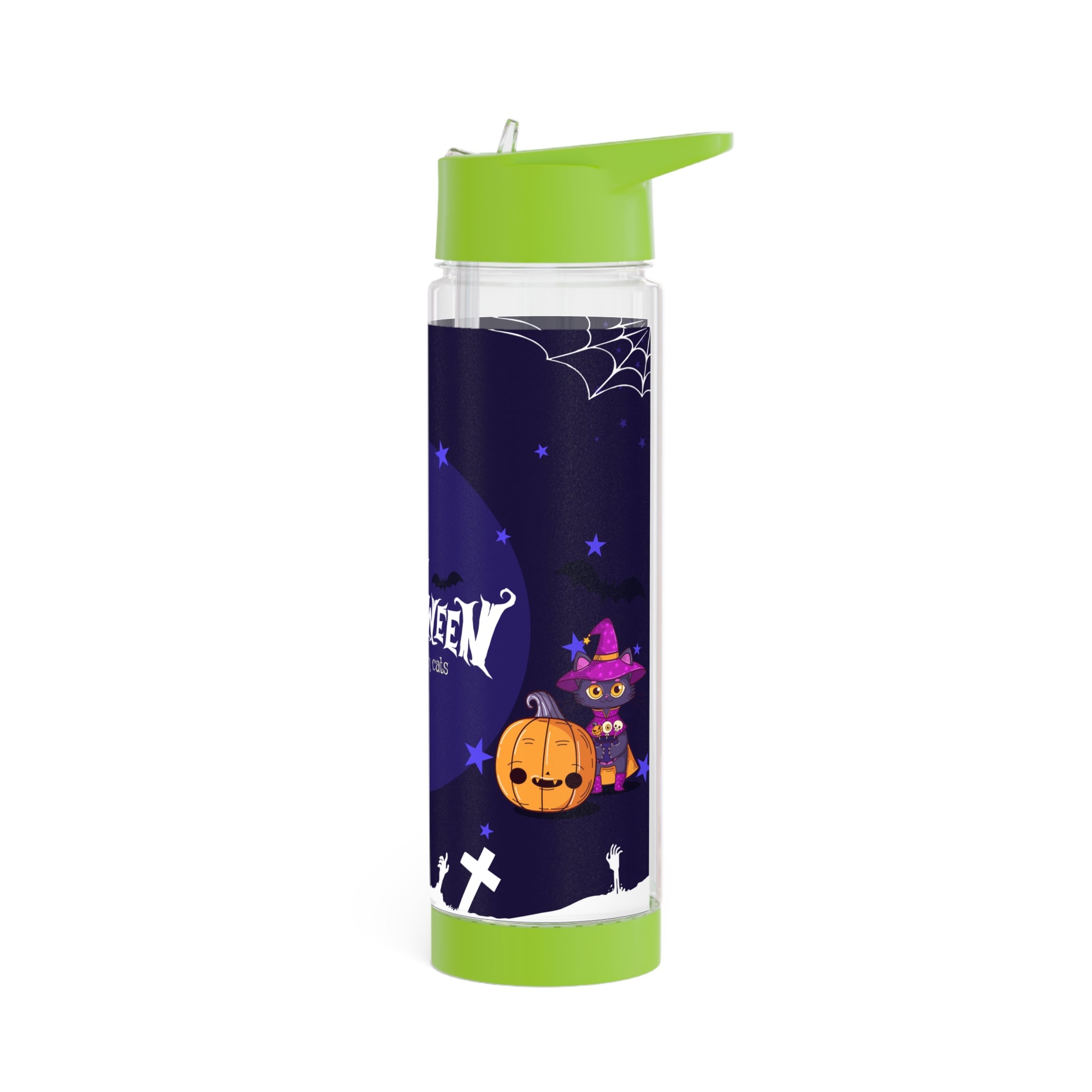 Happy Halloween with Witch's Cats | Infuser Water Bottle