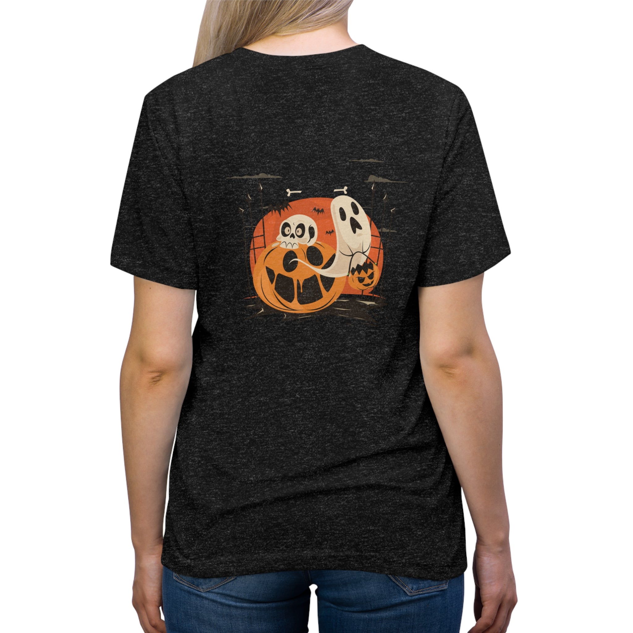 Halloween with Pumpkins | Unisex Triblend Tee