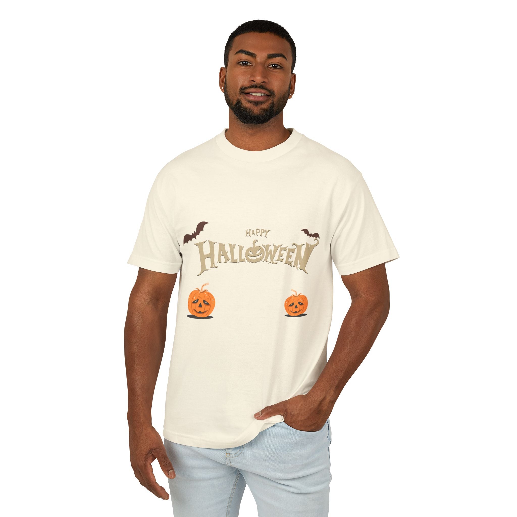 Halloween with Pumpkins | Unisex Garment-Dyed Heavyweight Cotton Tee