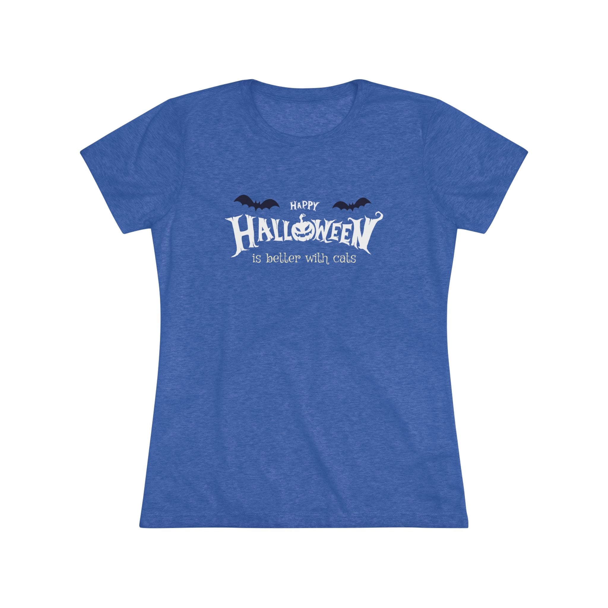 Halloween with Witch's Cats | Women's Triblend Tee