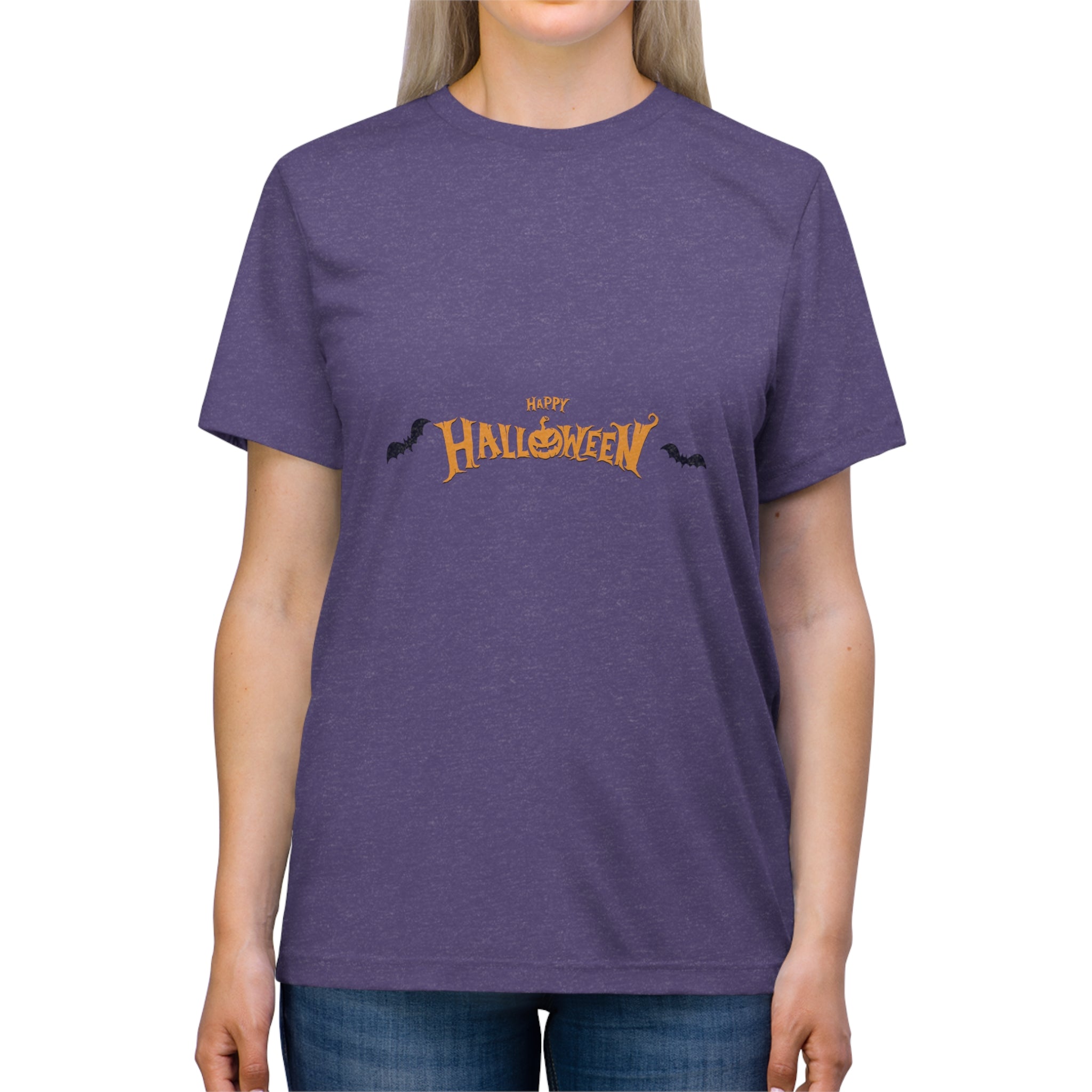 Halloween with Bats | Unisex Triblend Tee