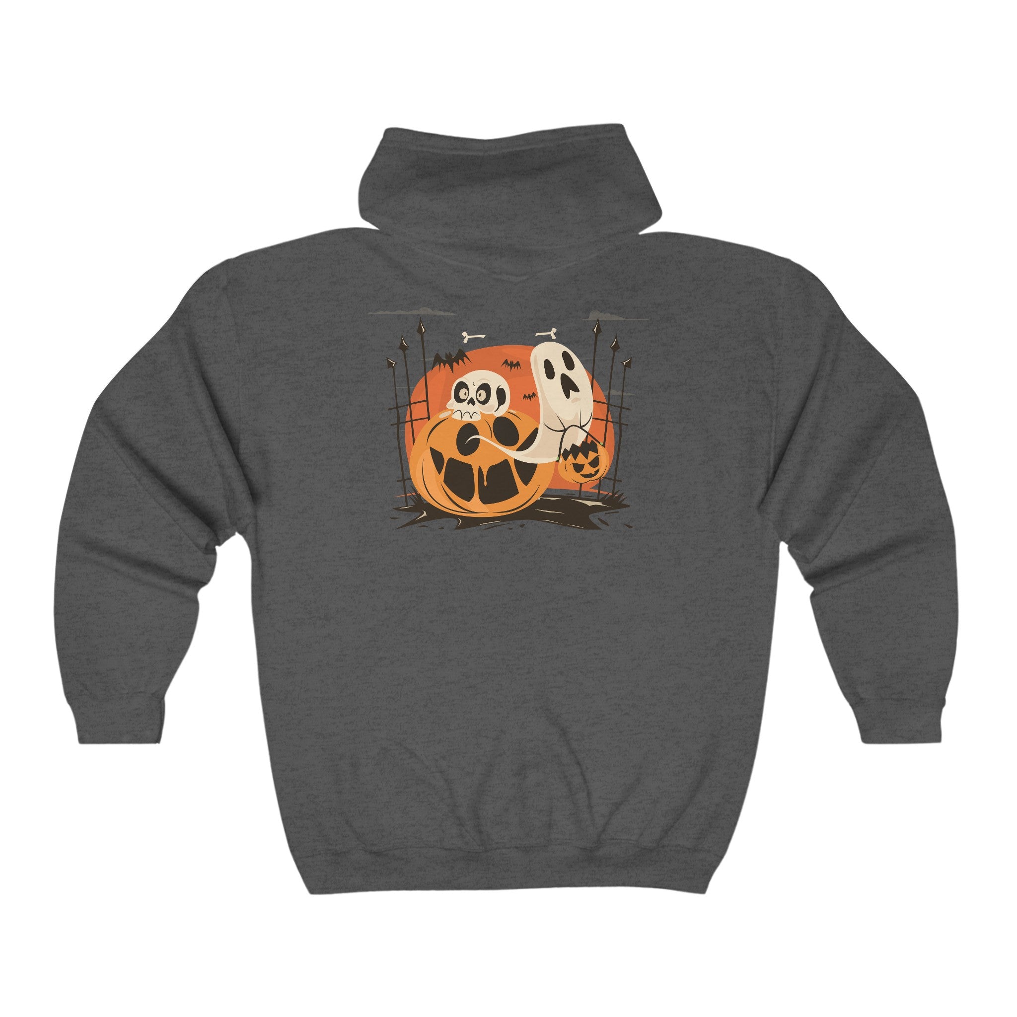 Halloween with Pumpkins | Unisex Heavy Blend Full Zip Hooded Sweatshirt