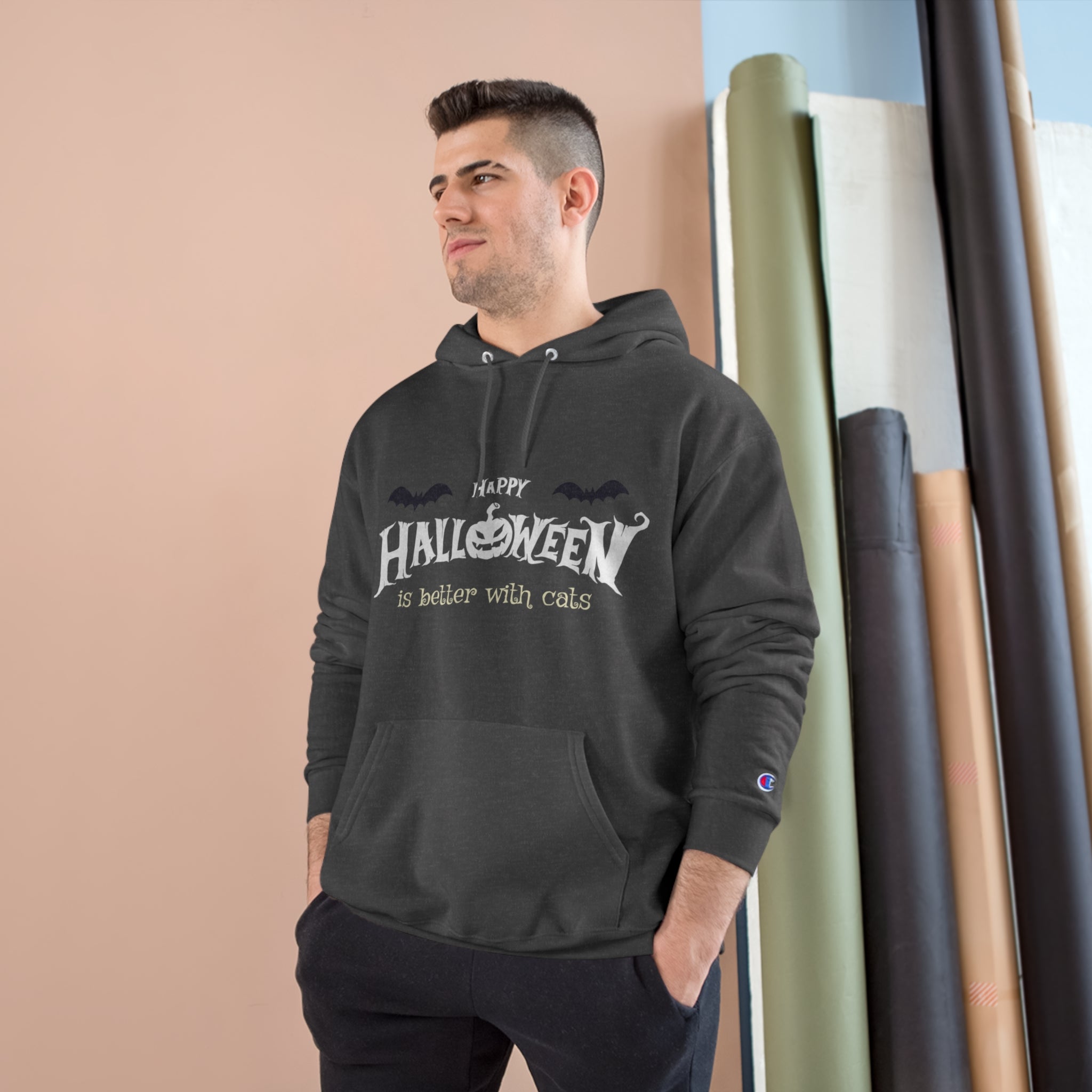 Halloween with Witch's Cats | Champion Hoodie