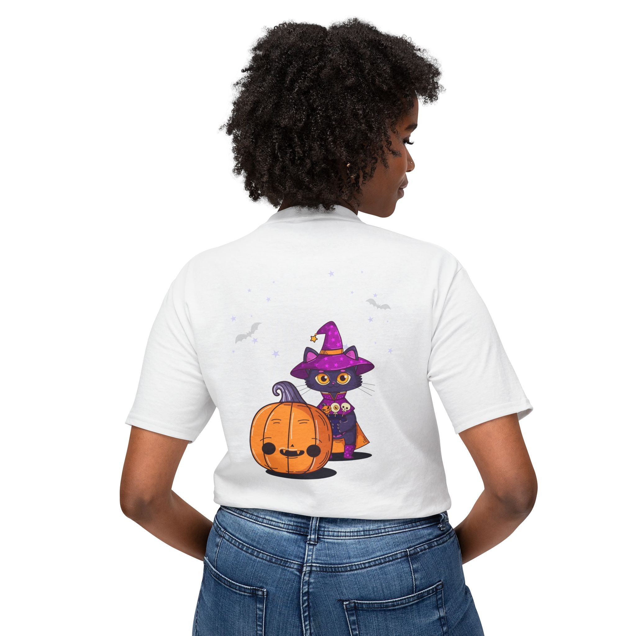Halloween with Witch's Cats | Unisex HD Cotton™ T-shirt