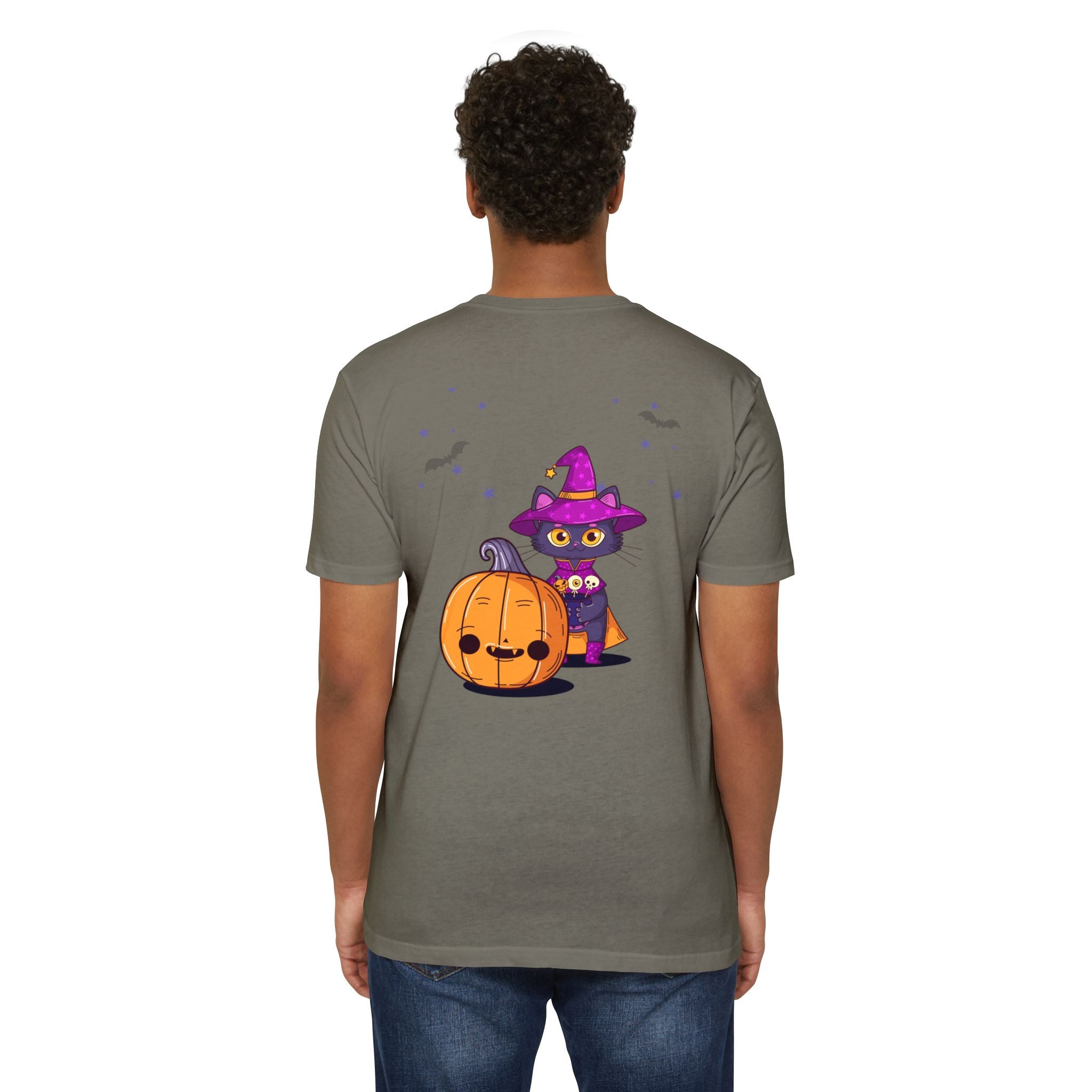Halloween with Witch's Cats | Unisex CVC Jersey T-shirt