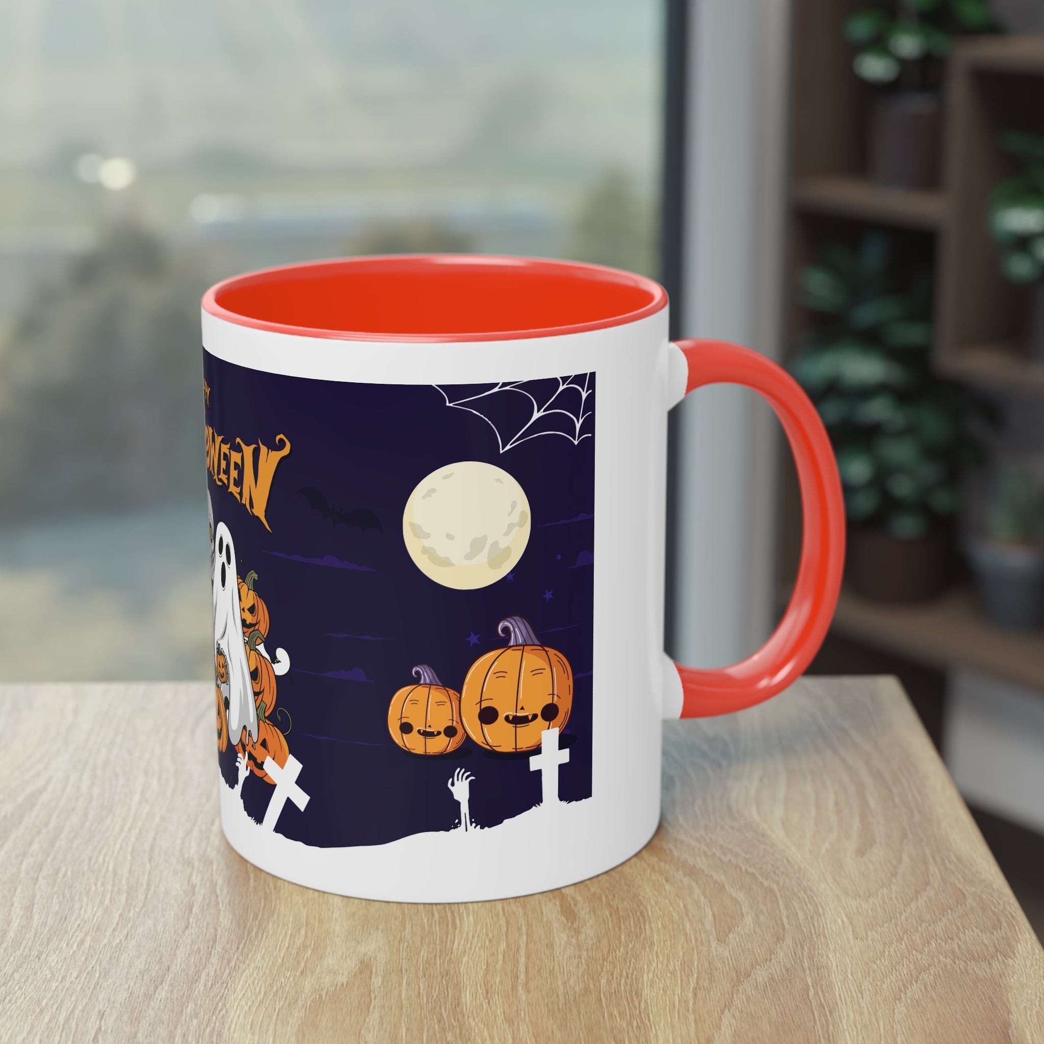 Halloween is Better with Skeleton | Two-Tone Coffee Mug