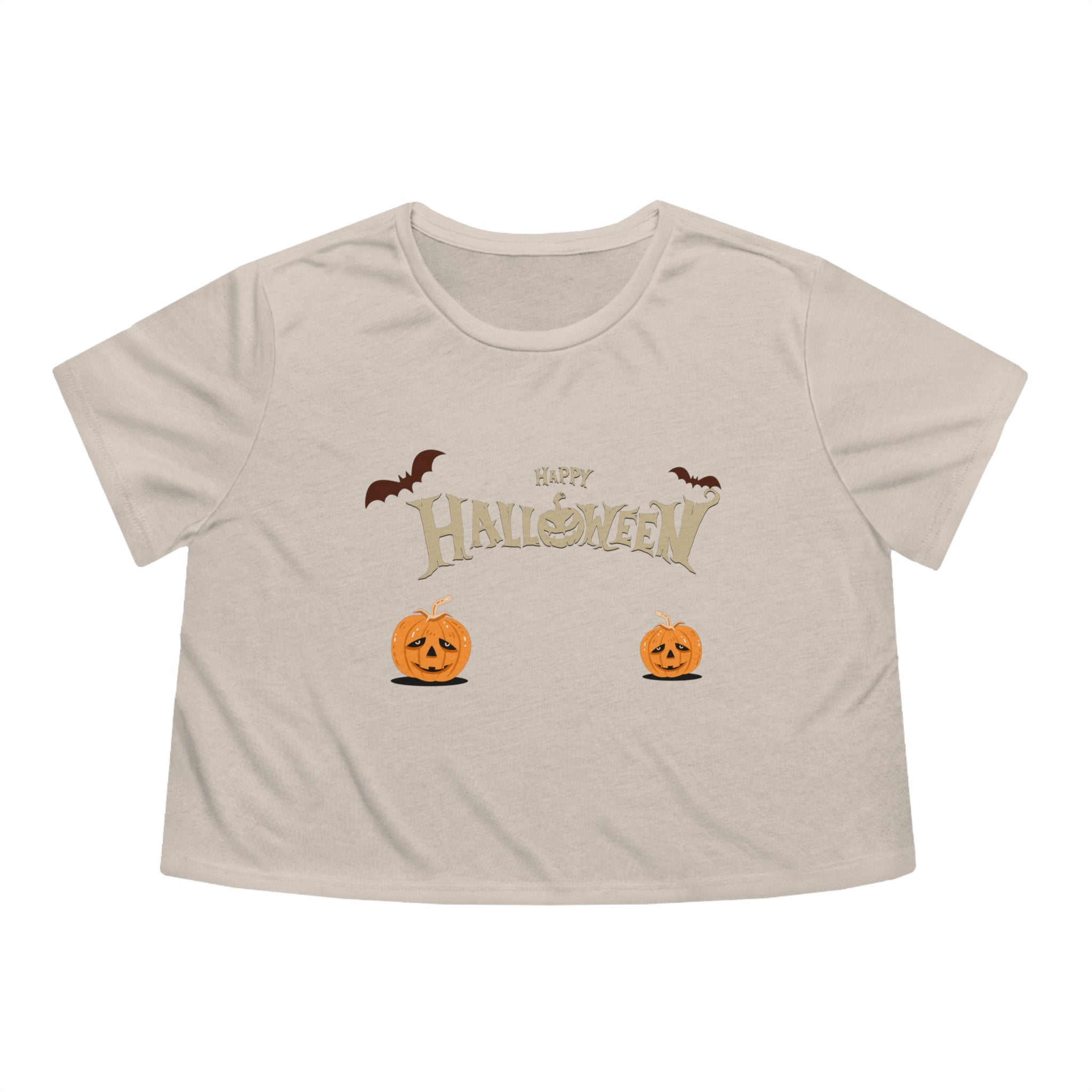 Halloween with Pumpkins | Women's Flowy Cropped Tee