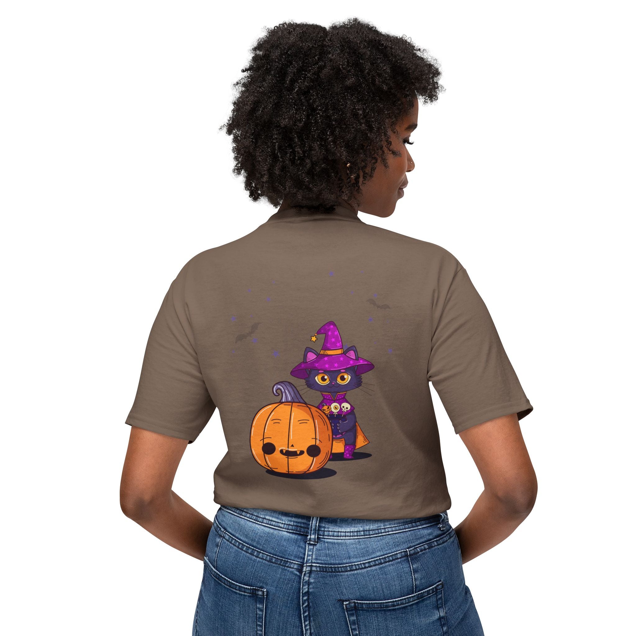 Halloween with Witch's Cats | Unisex HD Cotton™ T-shirt