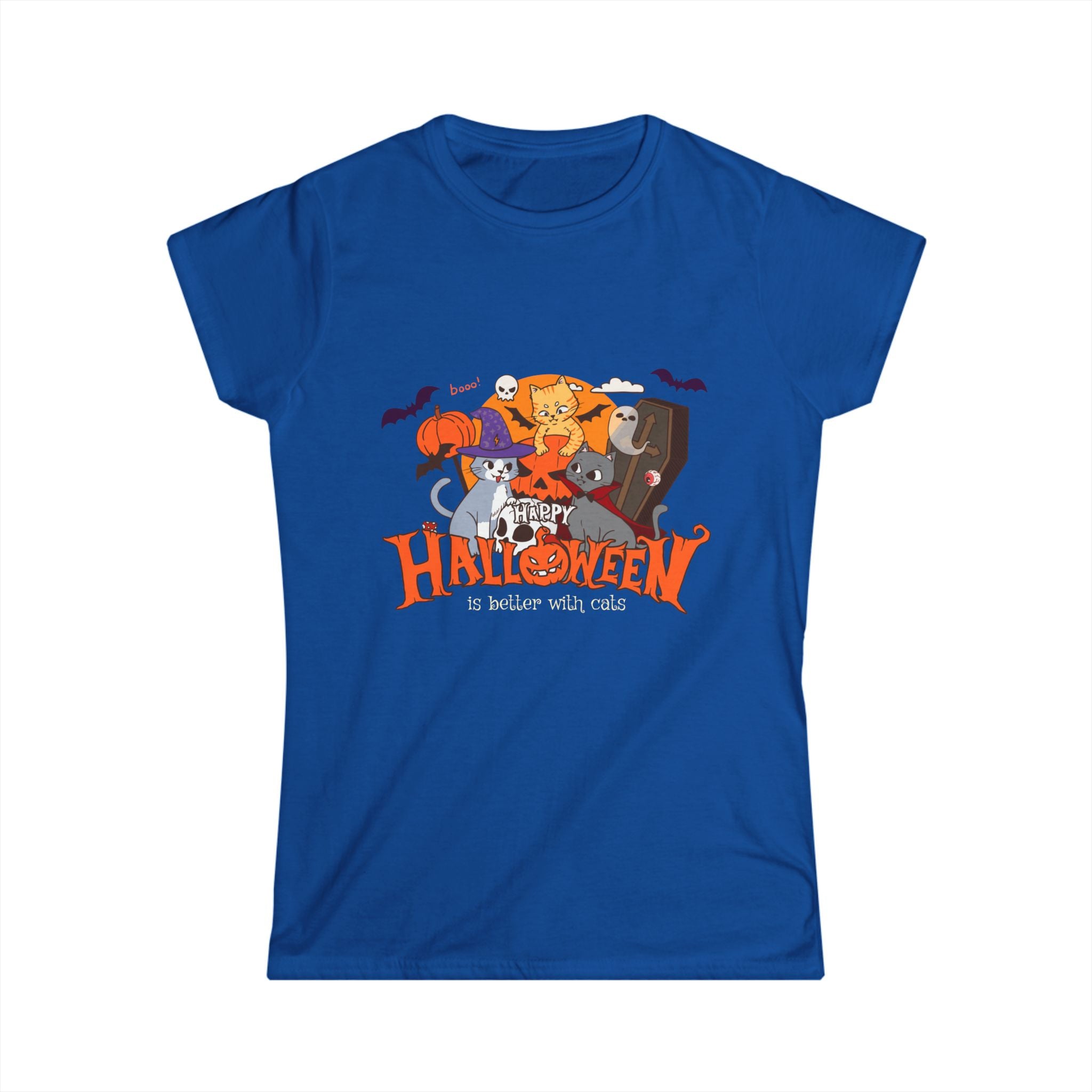 Halloween is Better with Cats | Women's Softstyle Tee