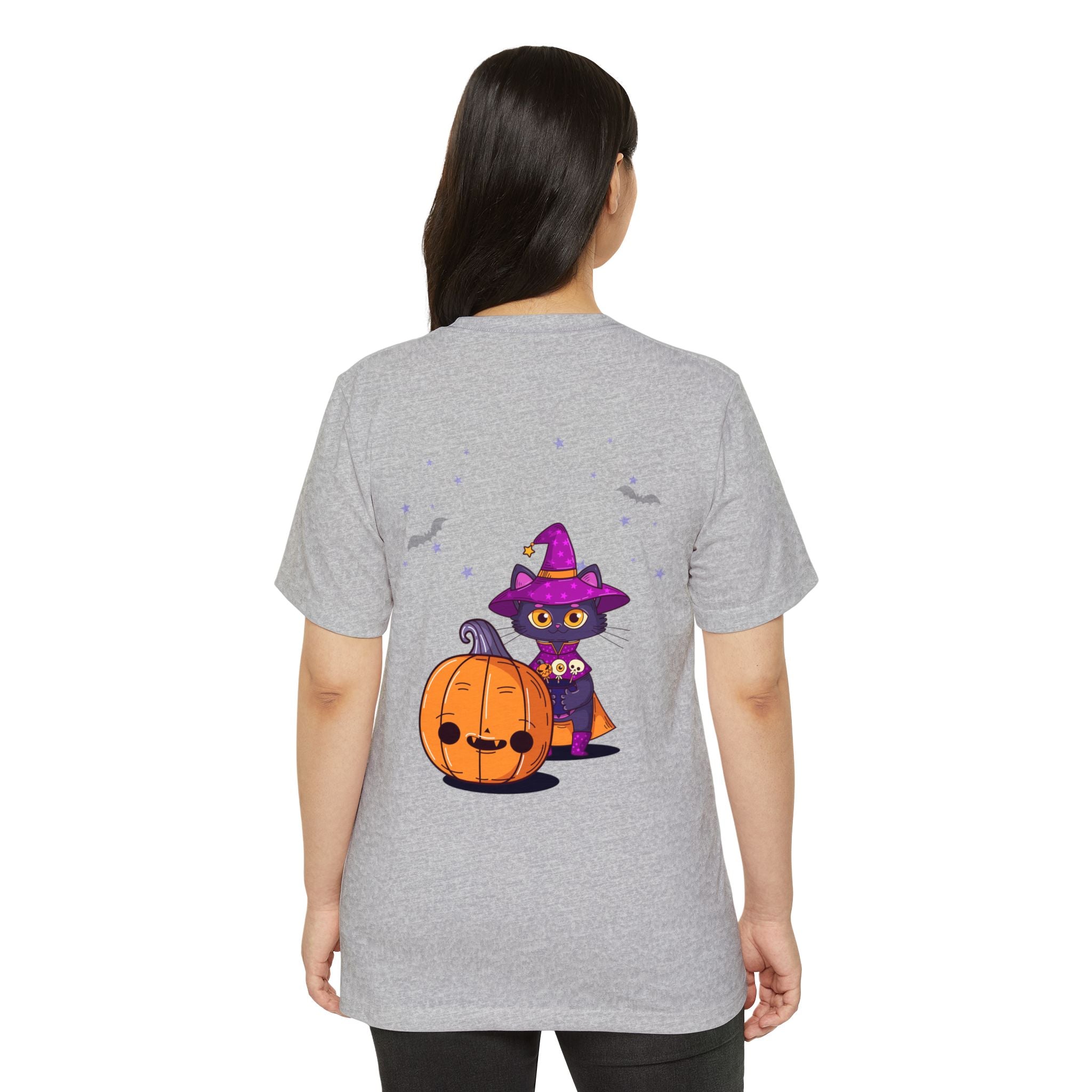 Halloween with Witch's Cats | Unisex Recycled Organic T-Shirt