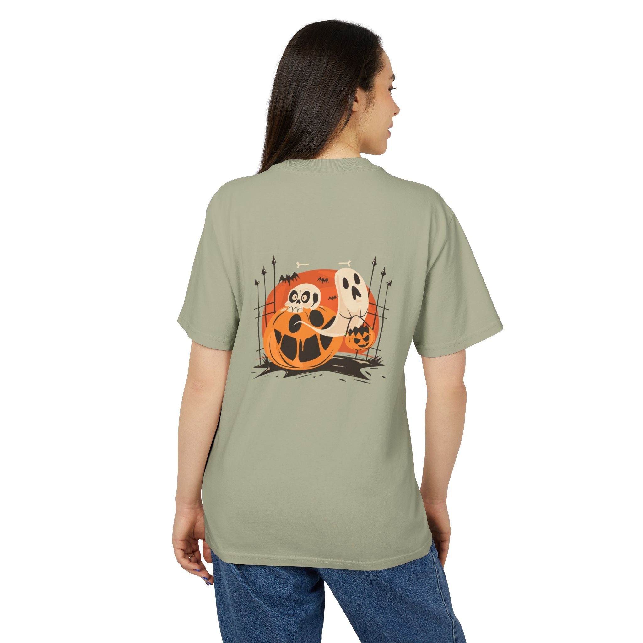 Halloween with Pumpkins | Unisex Heavy Faded Tee
