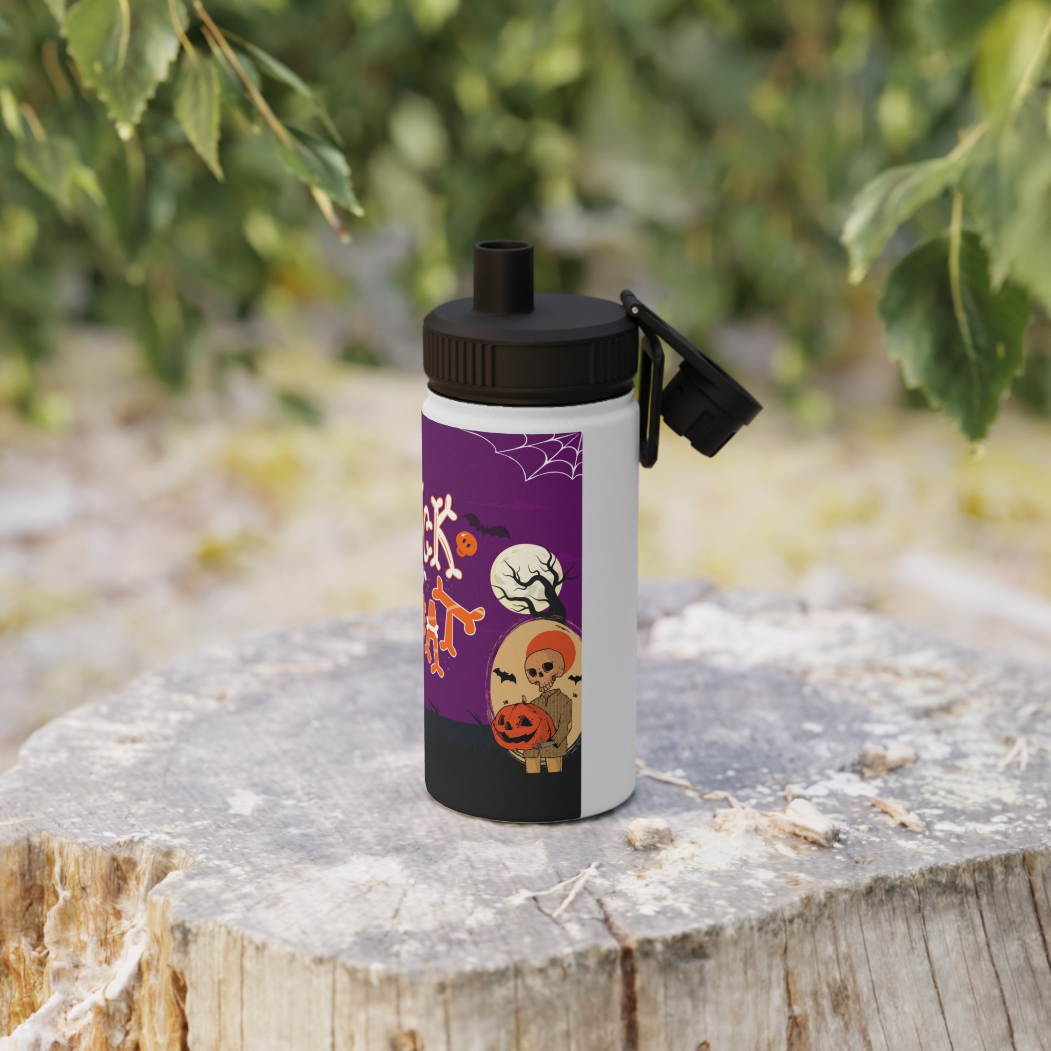 Halloween Trick or Treat | Stainless Steel Water Bottle, Sports Lid