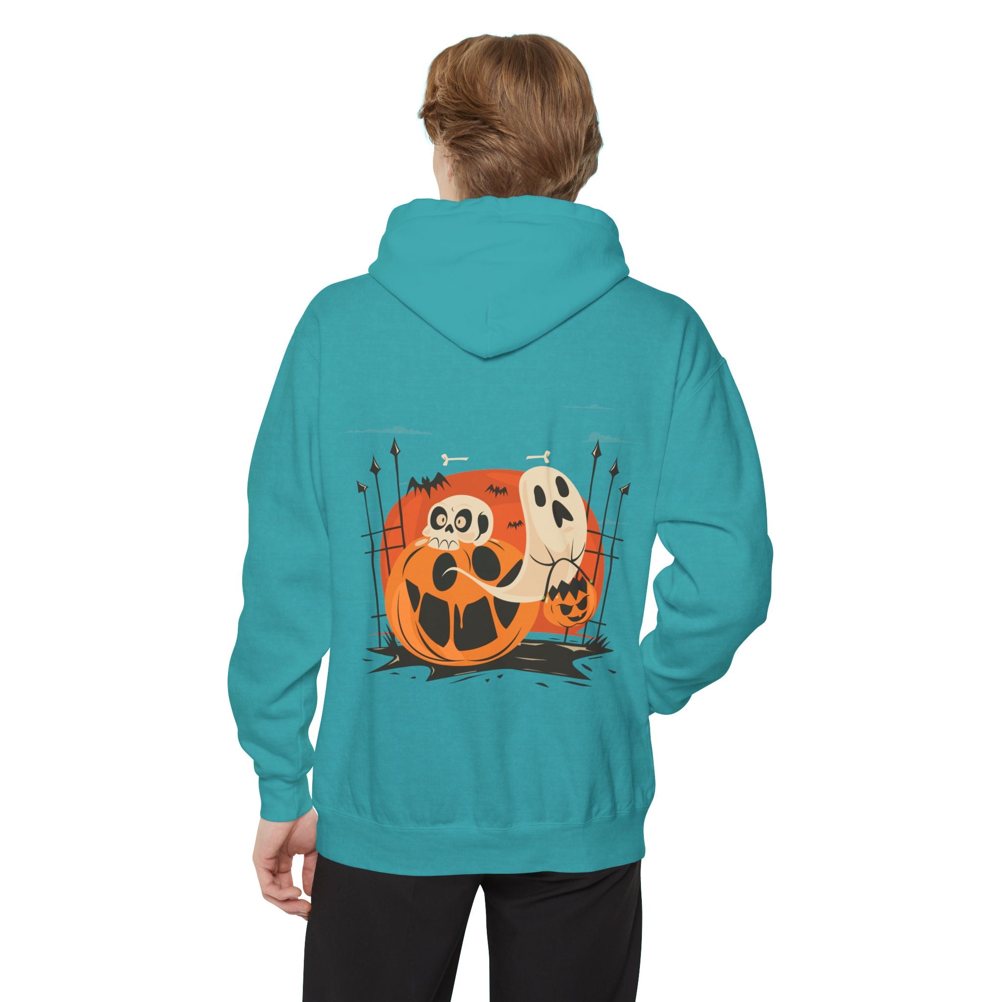Halloween with Pumpkins | Unisex Garment-Dyed Hoodie