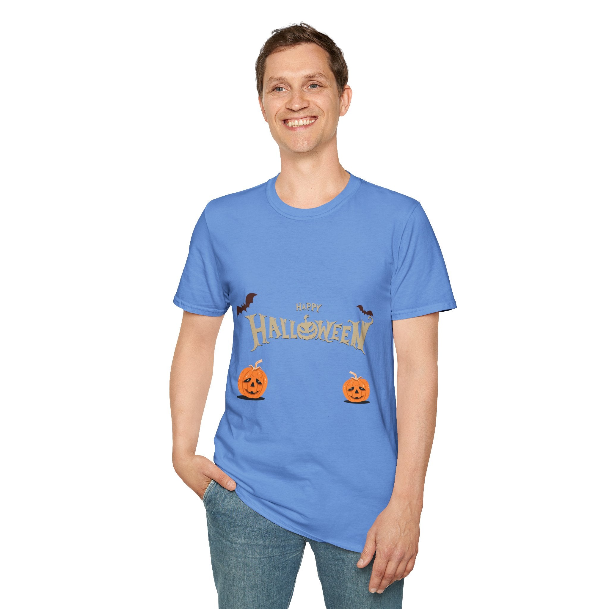 Halloween with Pumpkins | Unisex Softstyle T-Shirt