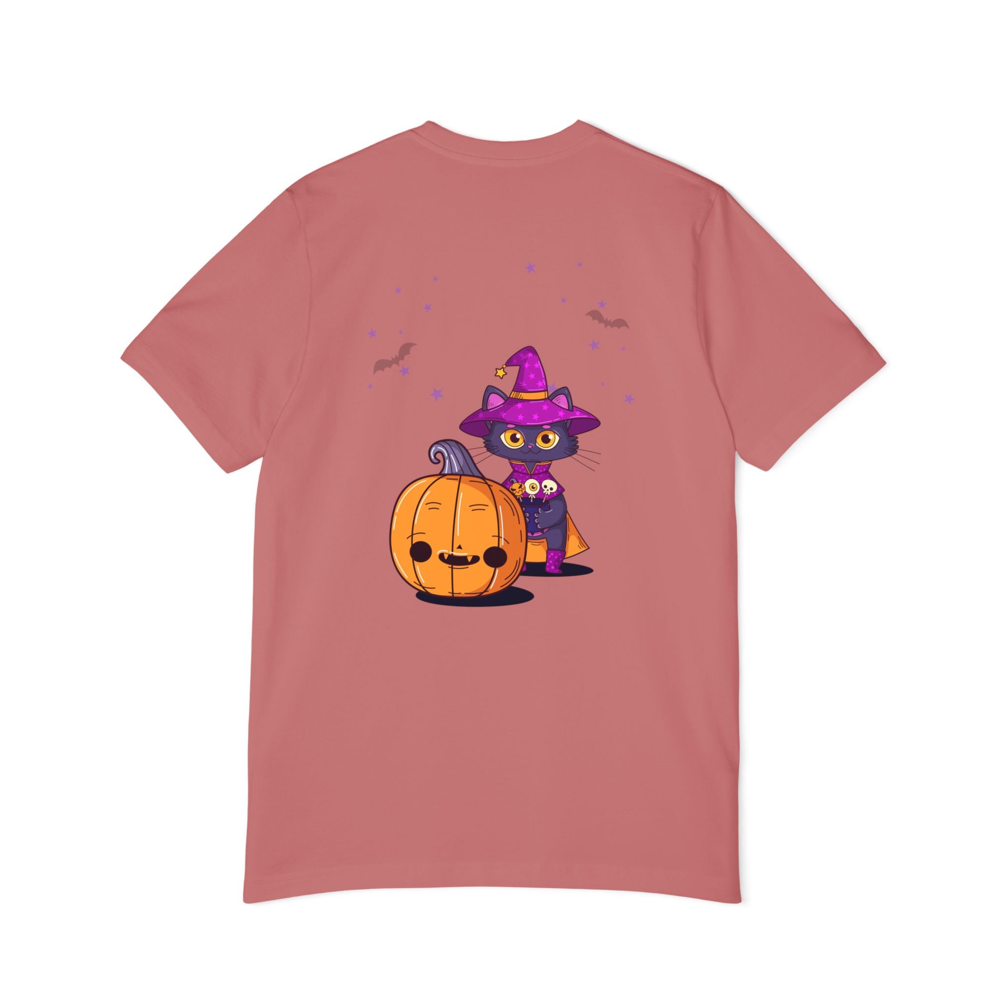 Halloween with Witch's Cats | USA-Made Unisex Short-Sleeve Jersey T-Shirt