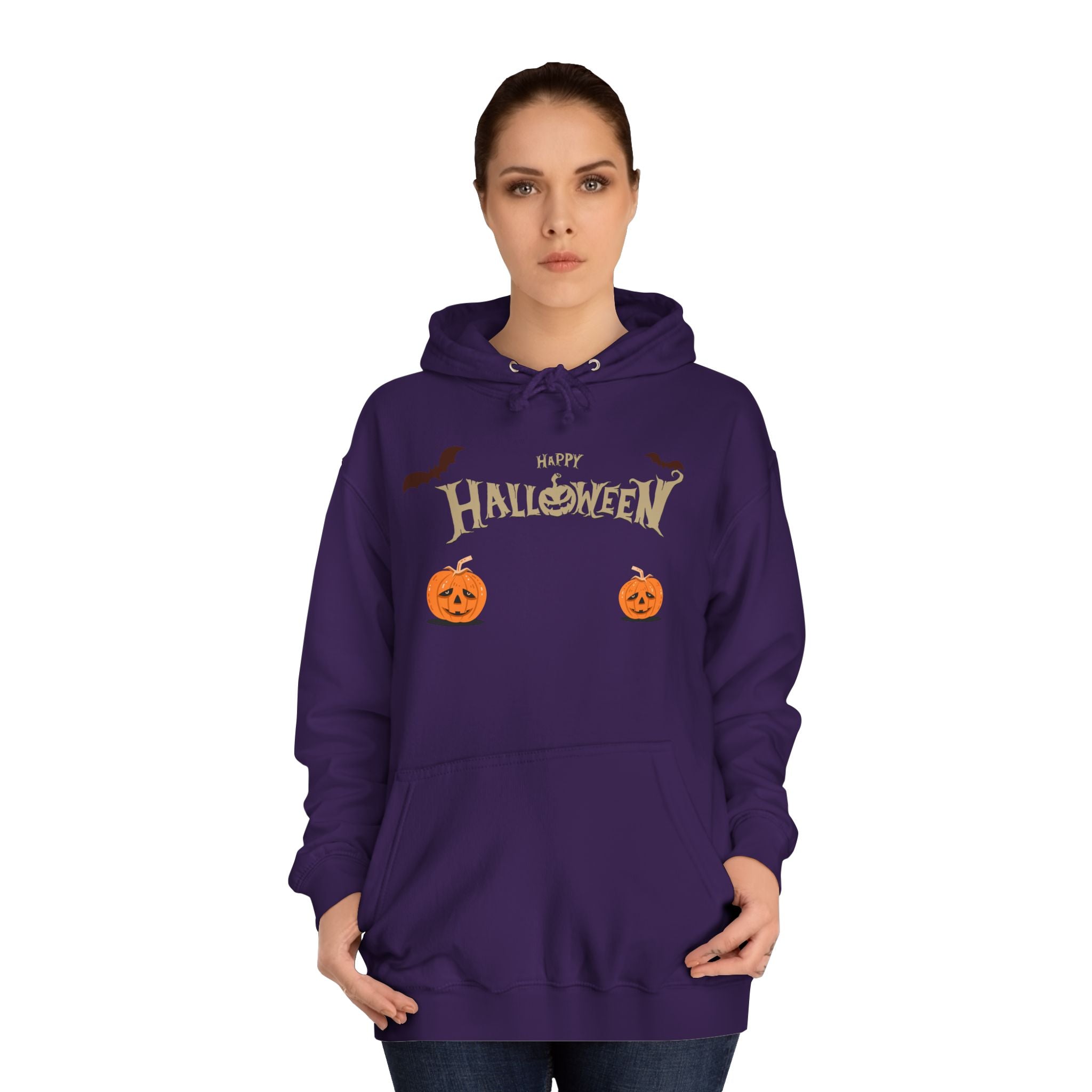 Halloween with Pumpkins | Unisex College Hoodie