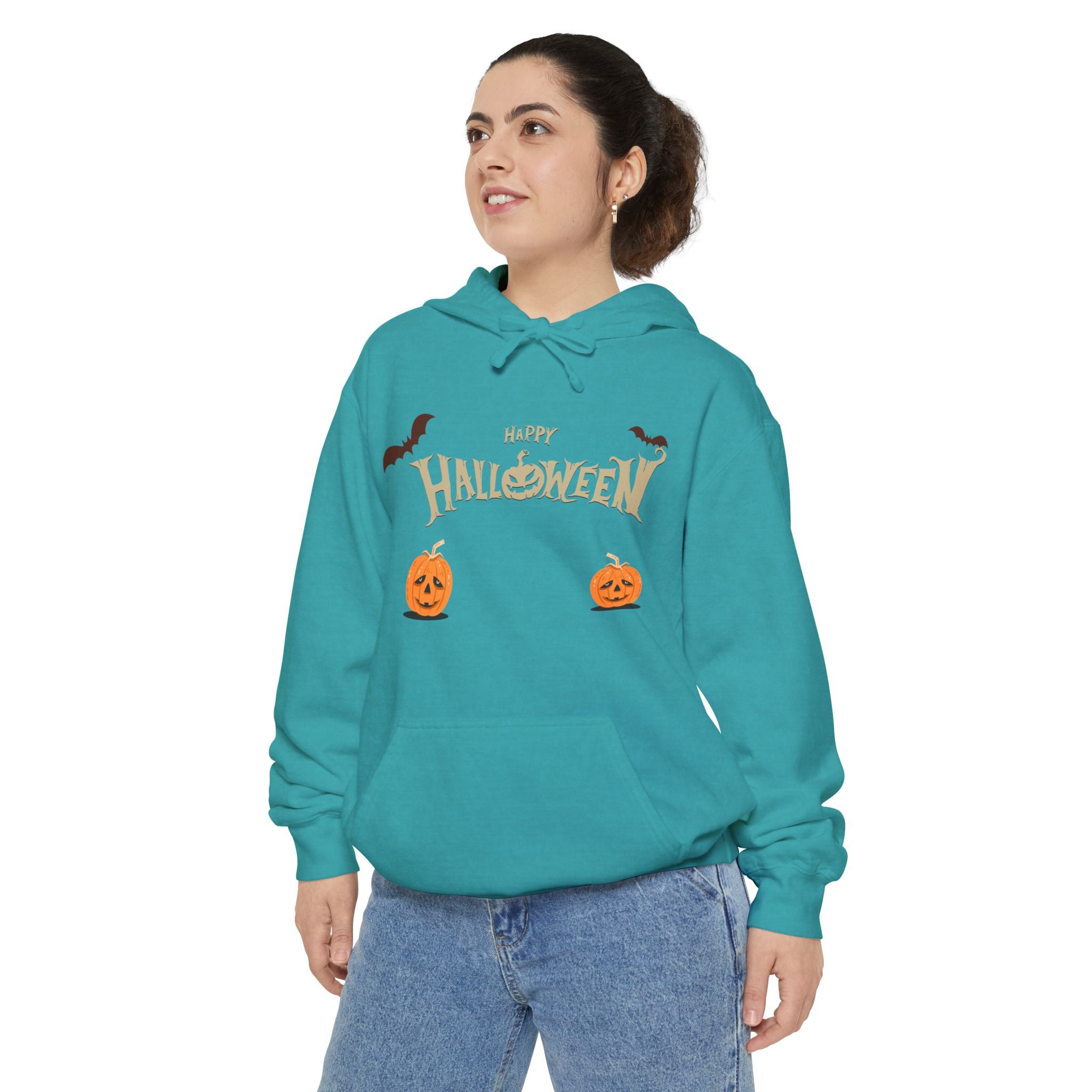 Halloween with Pumpkins | Unisex Garment-Dyed Hoodie