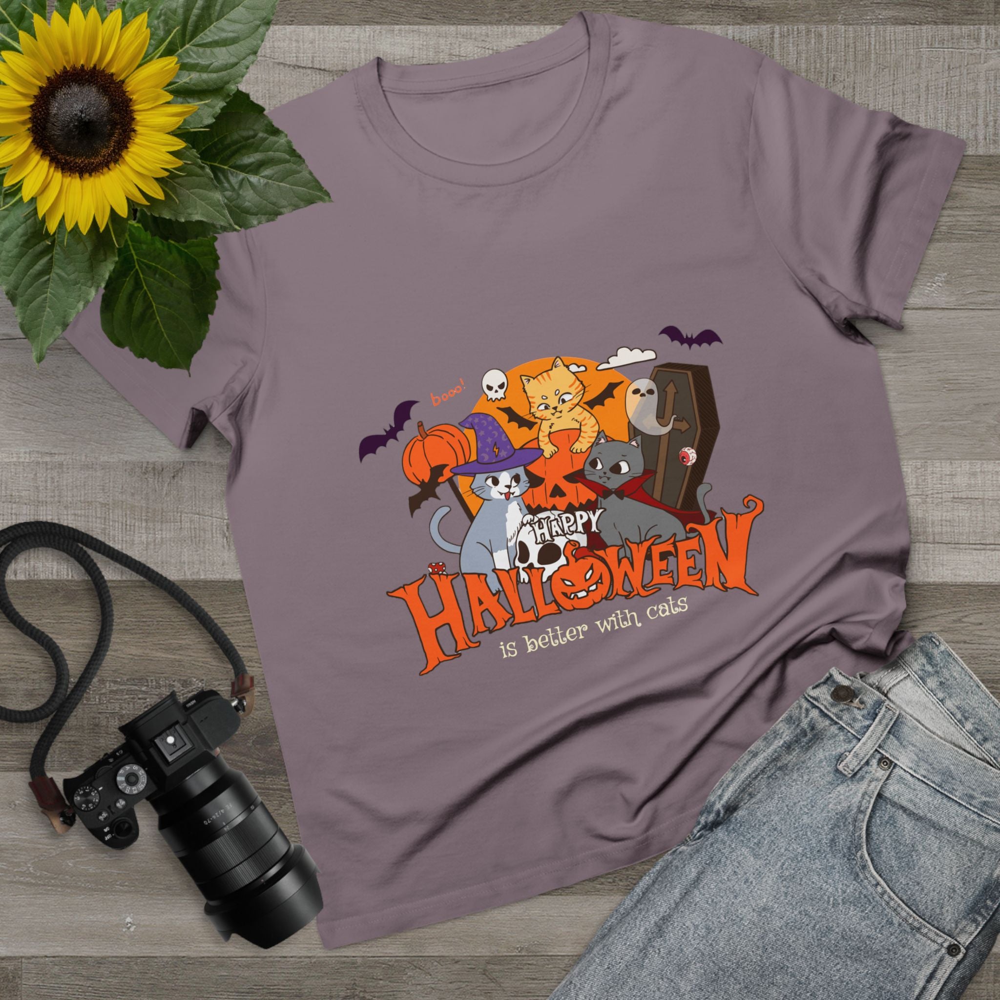 Halloween is Better with Cats | Women’s Maple Tee