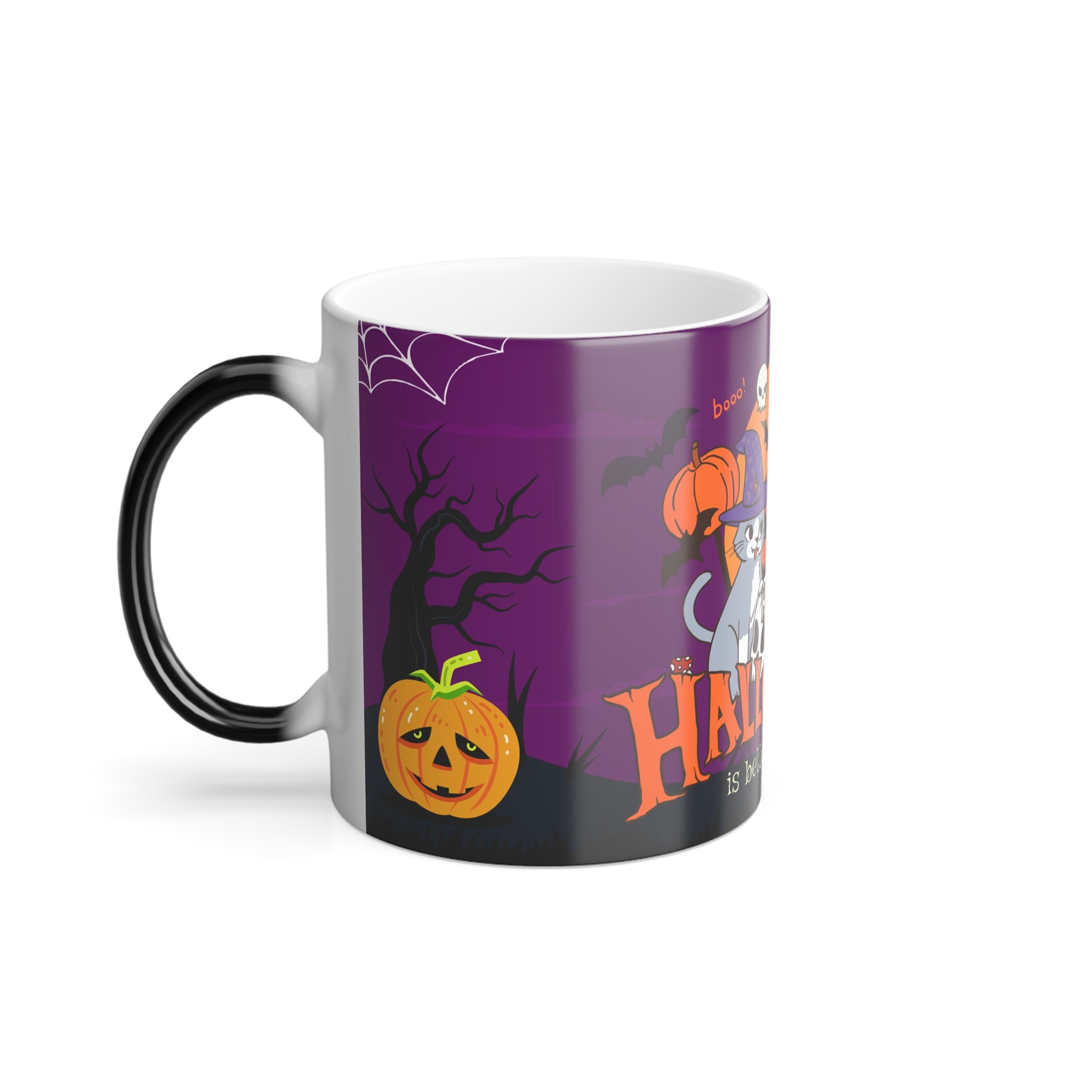 Happy Halloween is Better with Cats | Color Morphing Mug