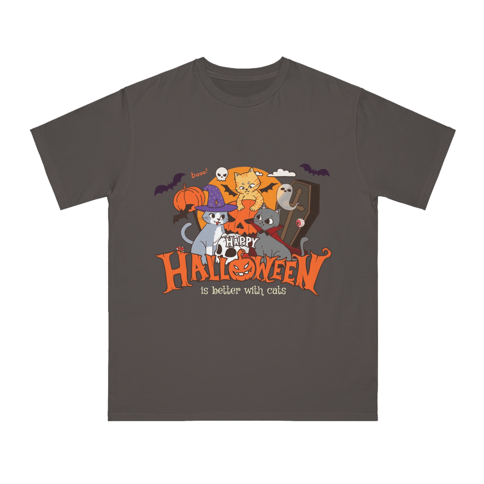 Halloween is Better with Cats | Organic Unisex Classic T-Shirt