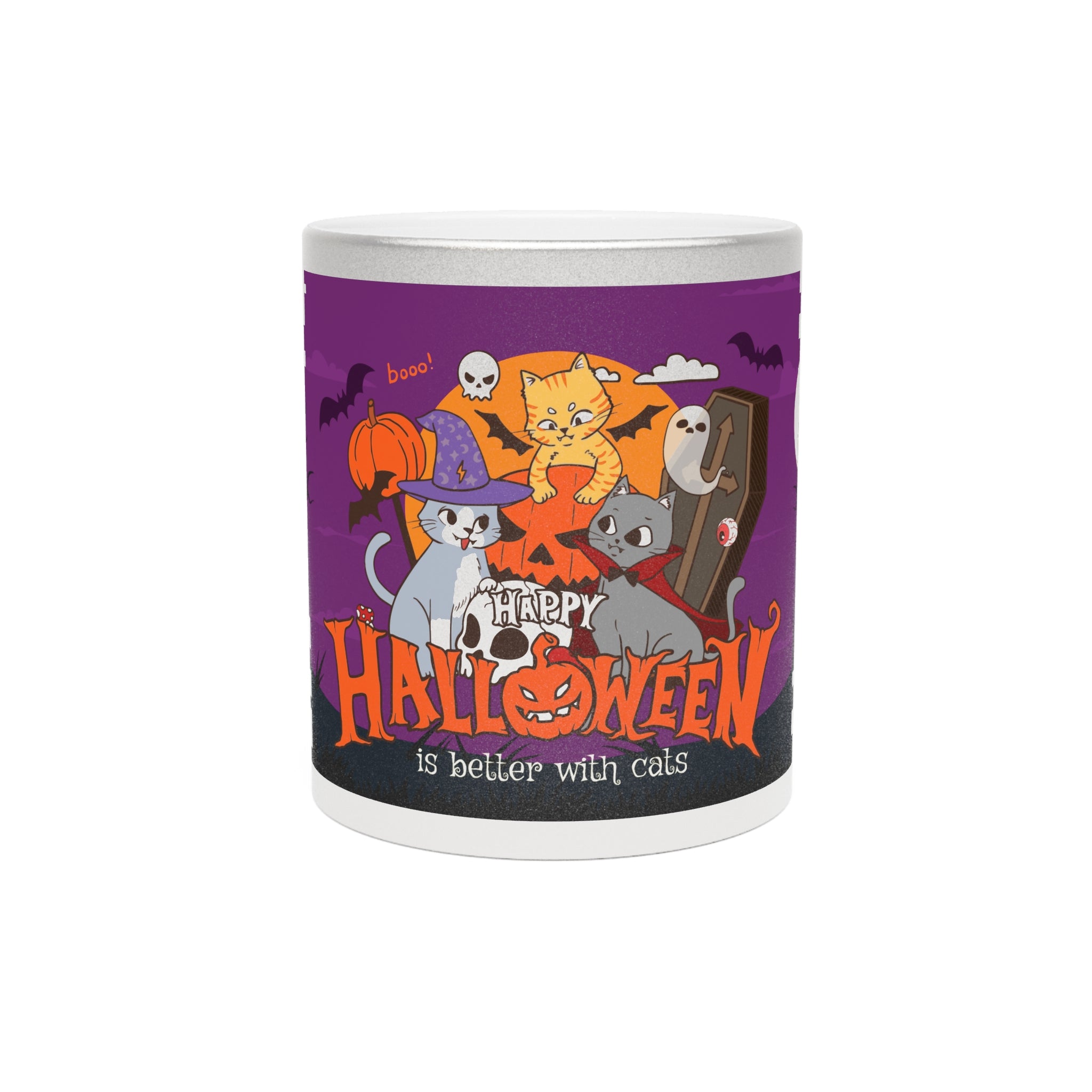 Happy Halloween is Better with Cats | Metallic Mug