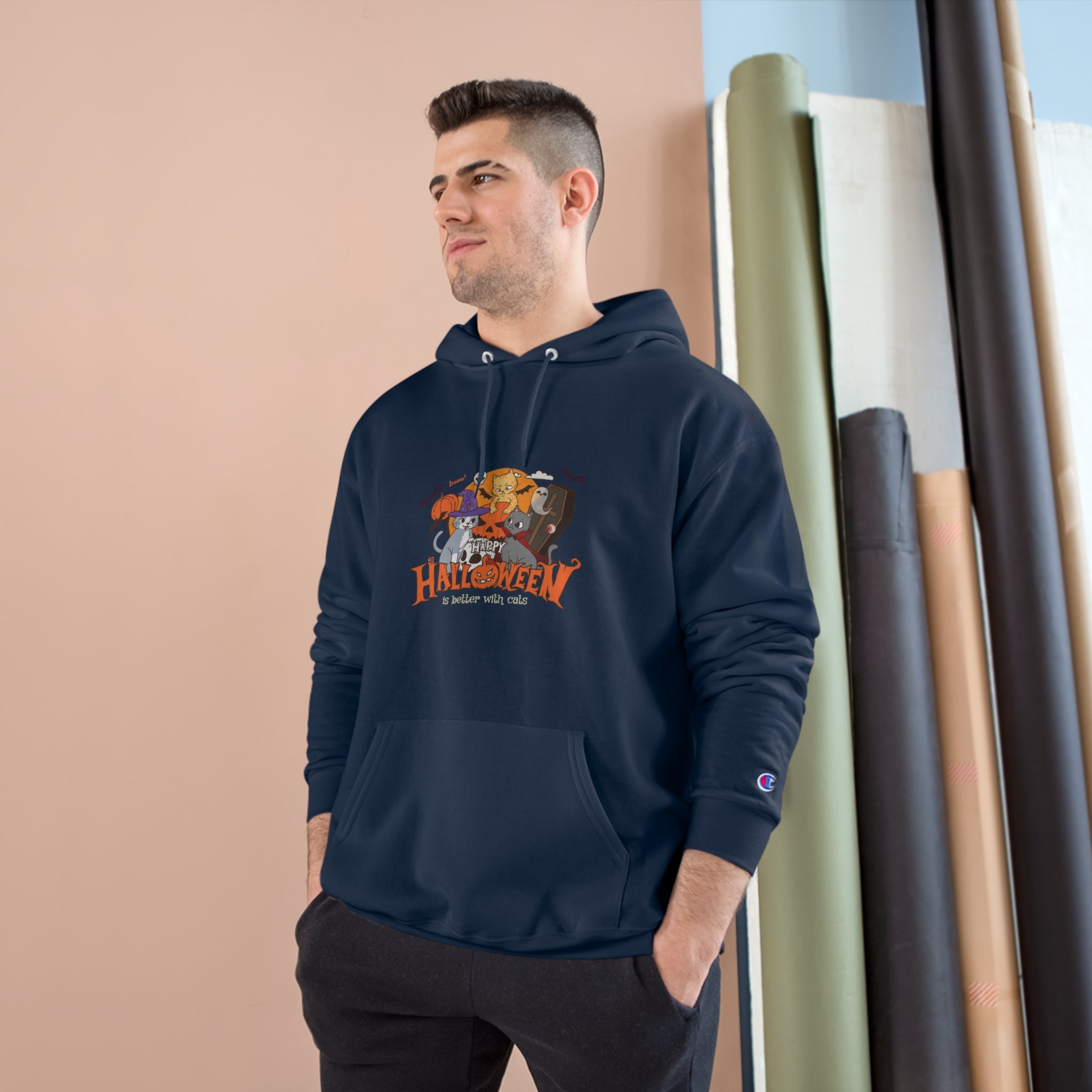Halloween is Better with Cats | Champion Hoodie
