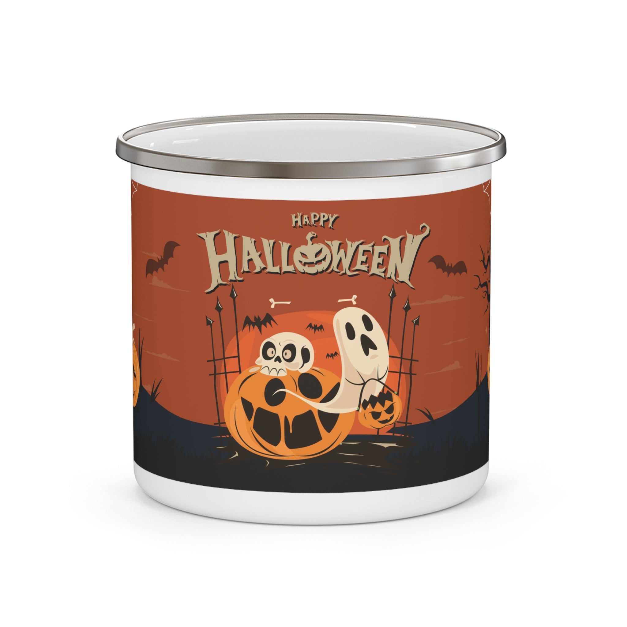 Happy Halloween with Pumpkin | Enamel Camping Mug
