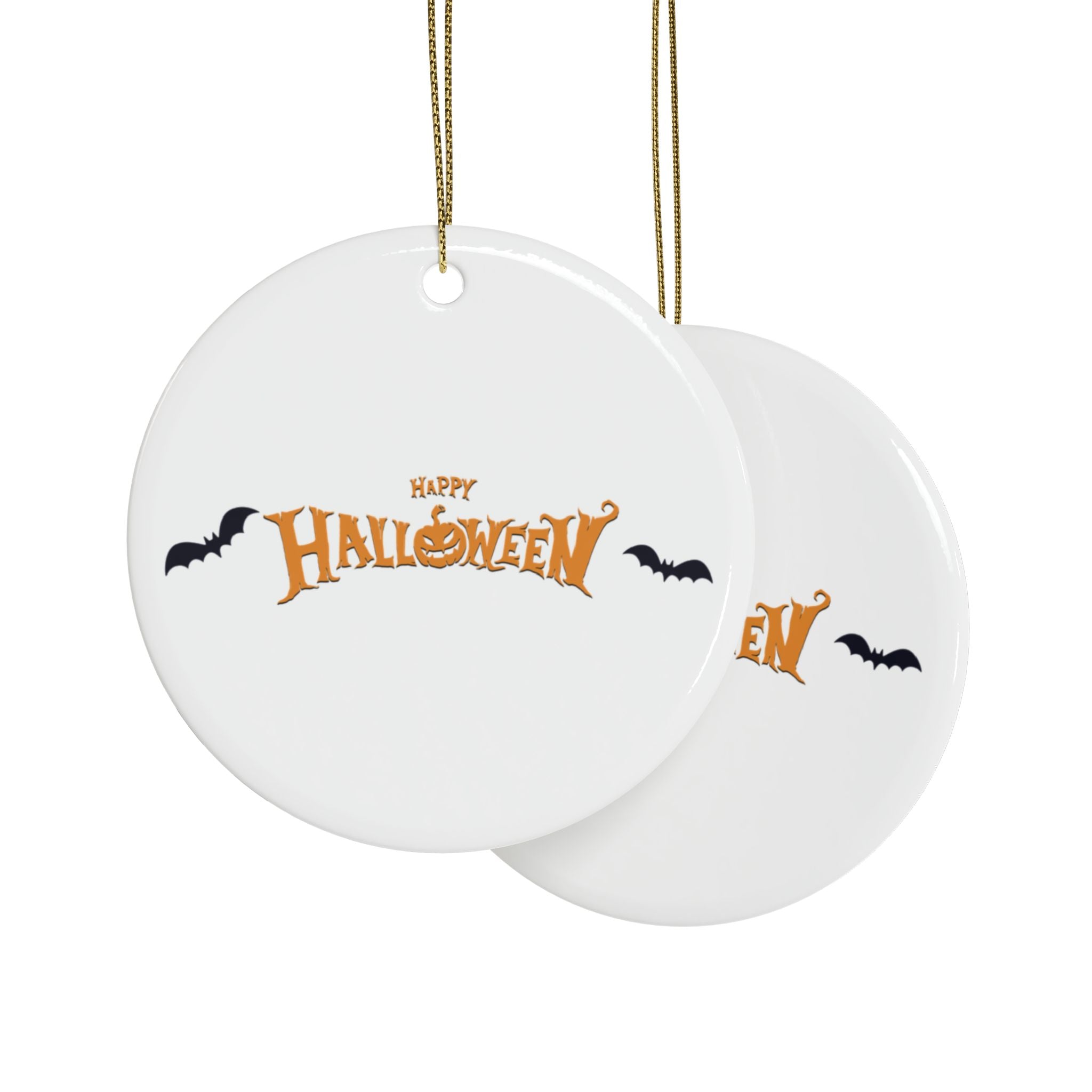 Halloween with Bats | Ceramic Ornaments