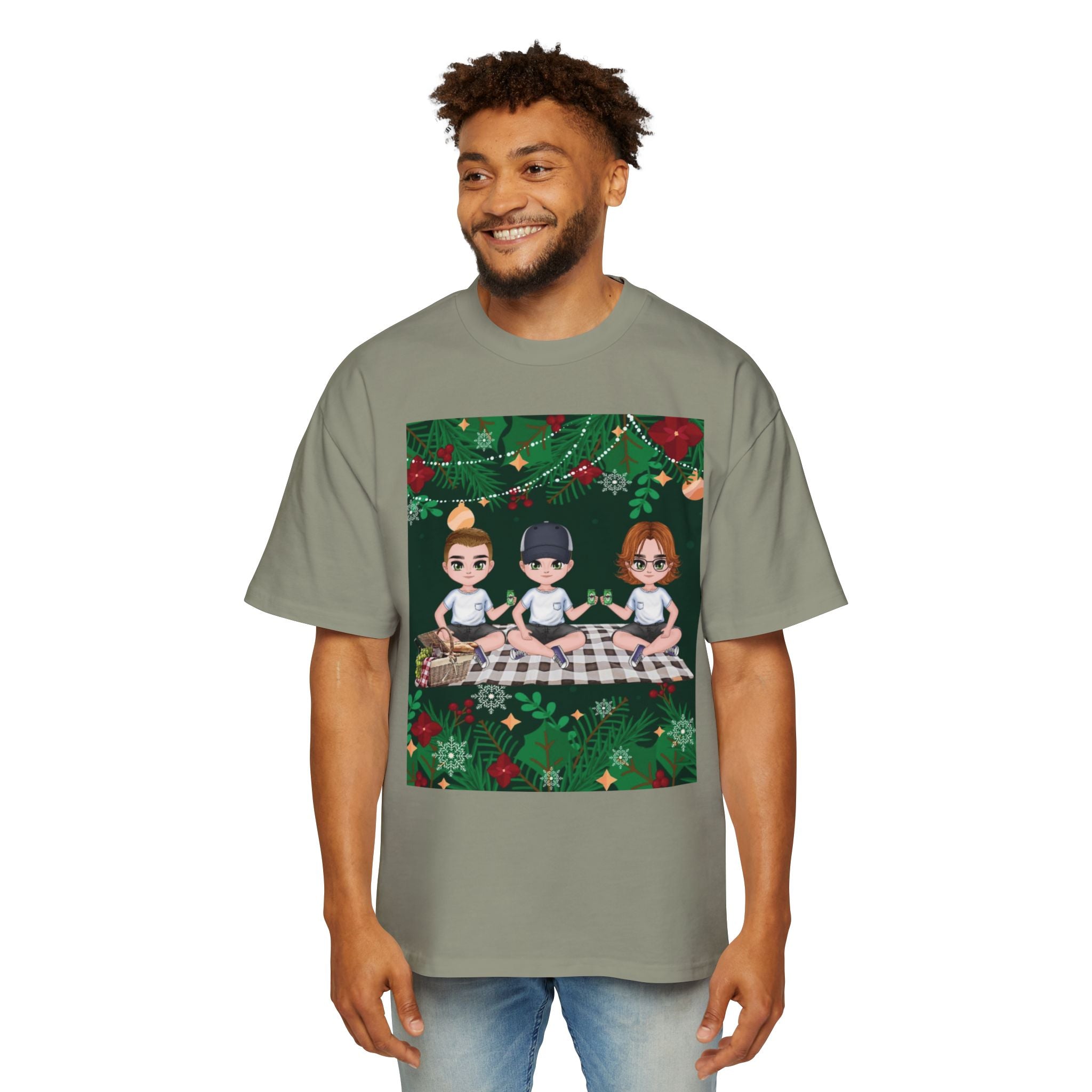 Christmas Family | Men's Heavy Oversized Tee