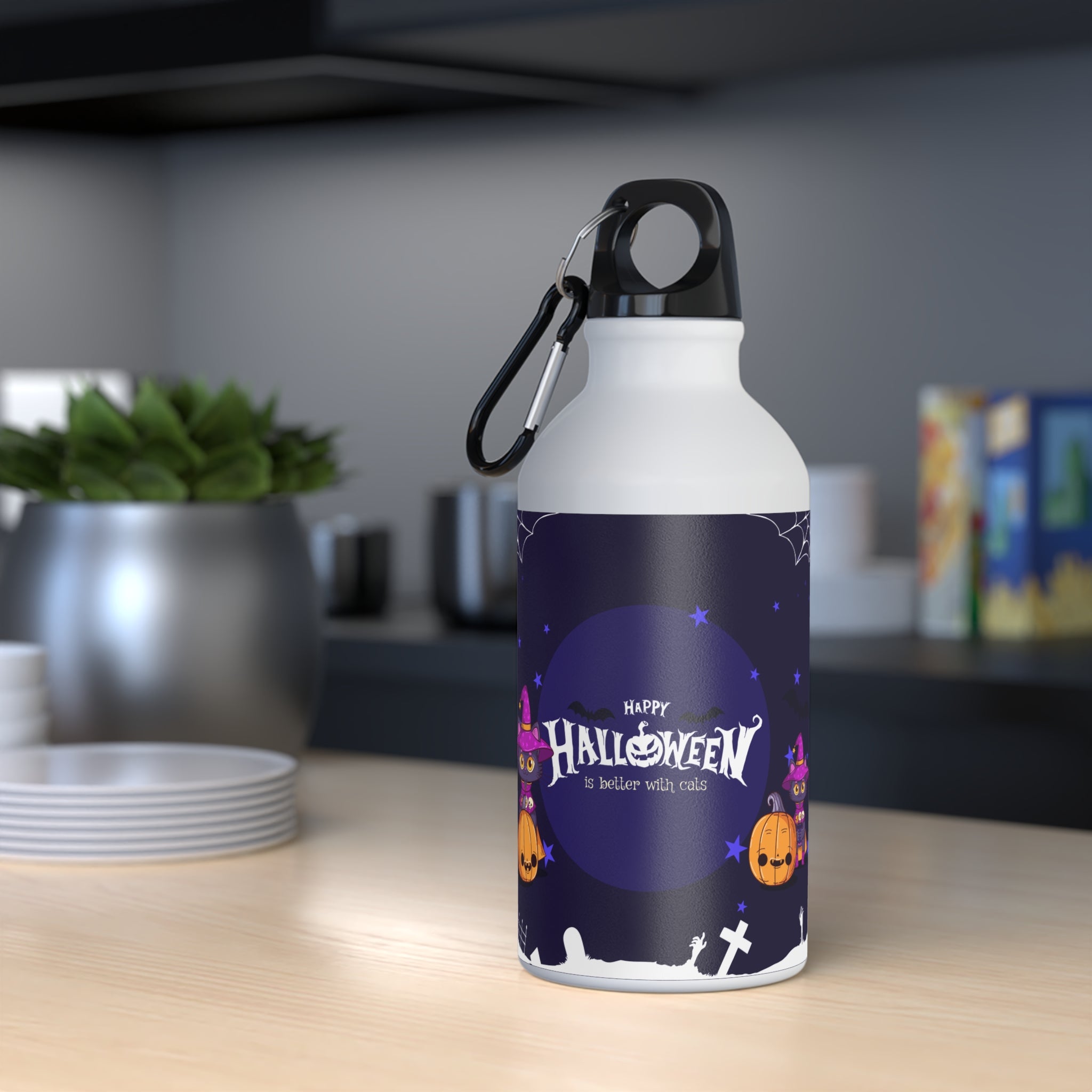 Happy Halloween with Witch's Cats | Oregon Sport Bottle