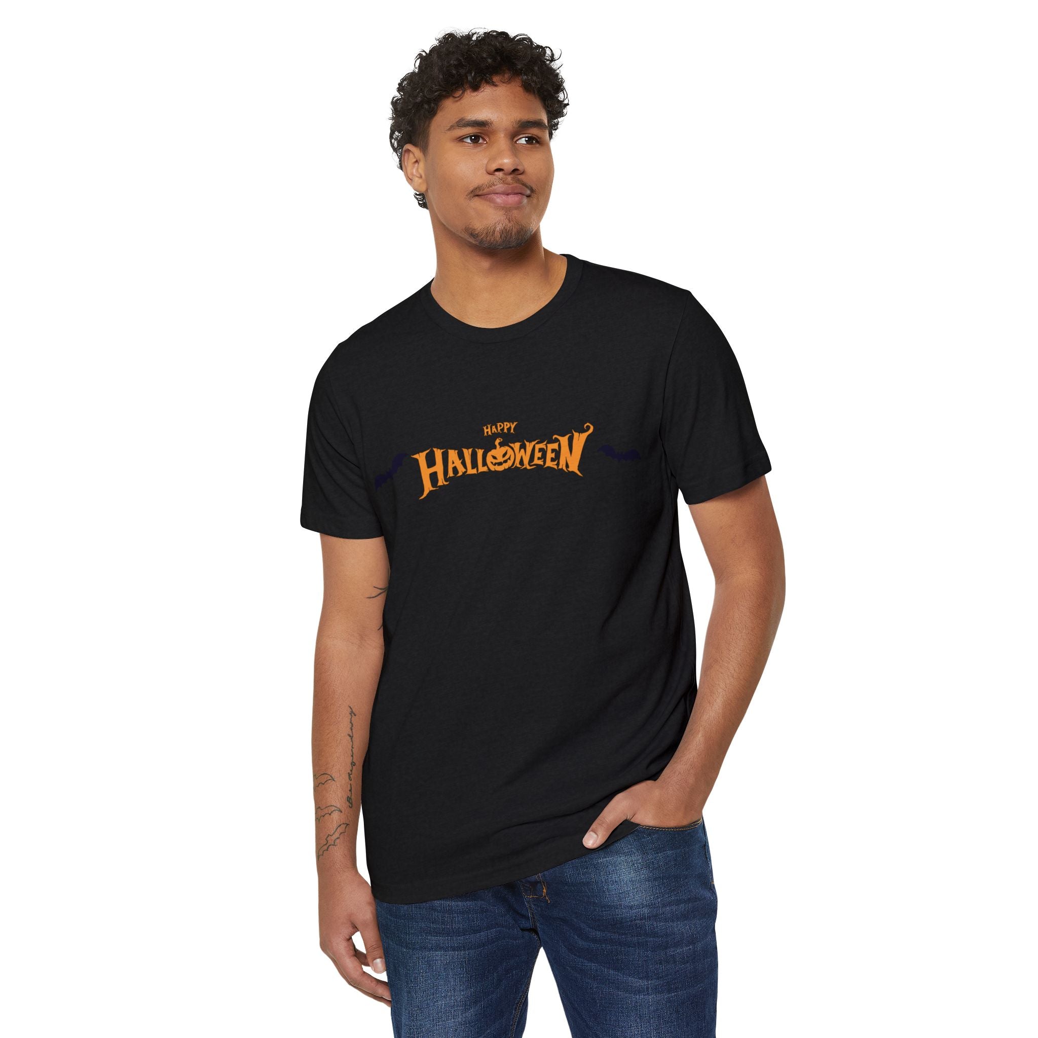 Halloween with Bats | Unisex Recycled Organic T-Shirt