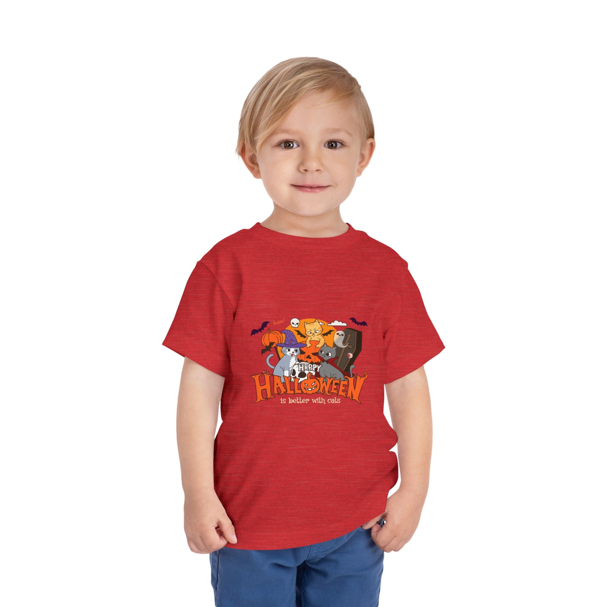 Halloween is Better with Cats | Toddler Short Sleeve Tee
