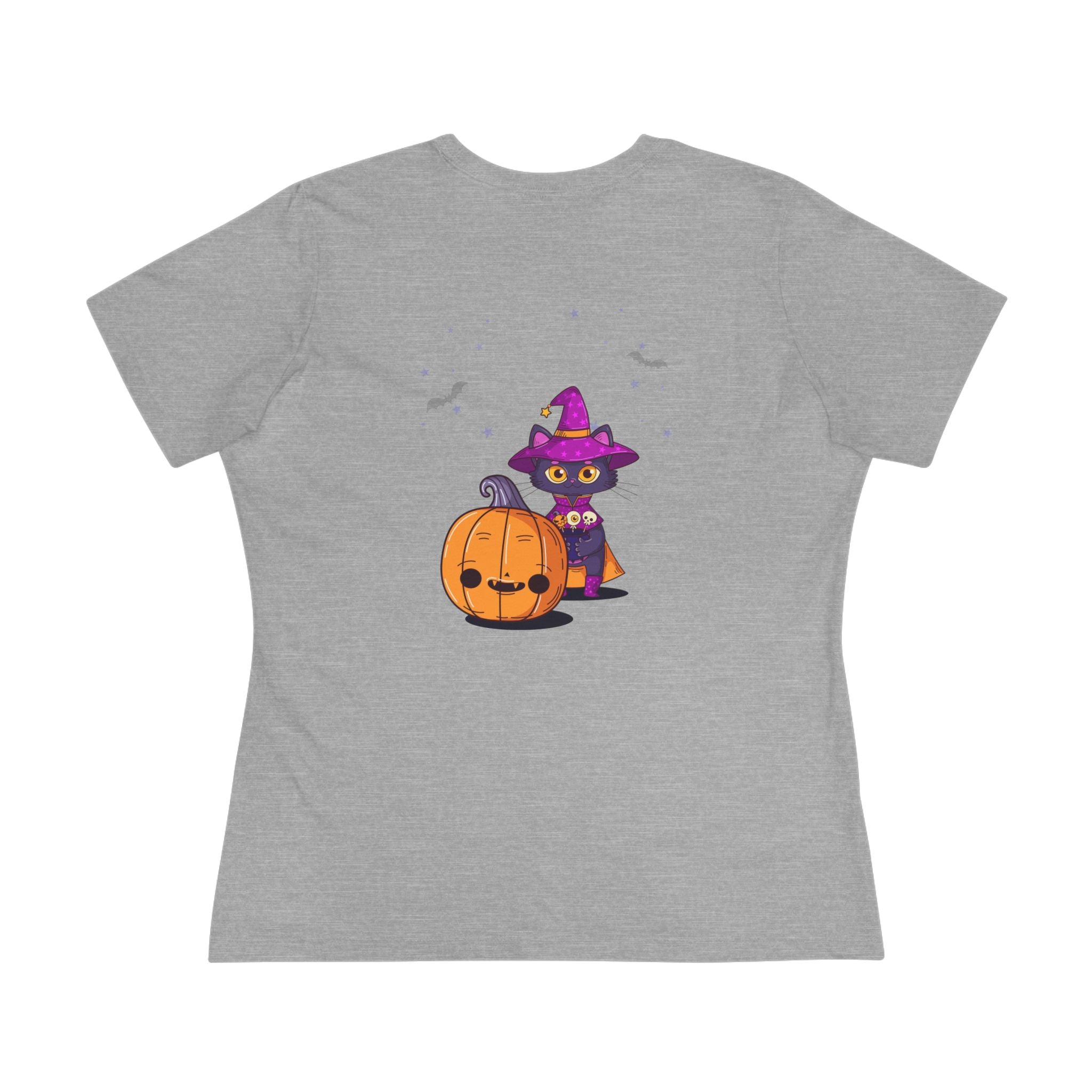 Halloween with Witch's Cats | Women's Cotton Tee