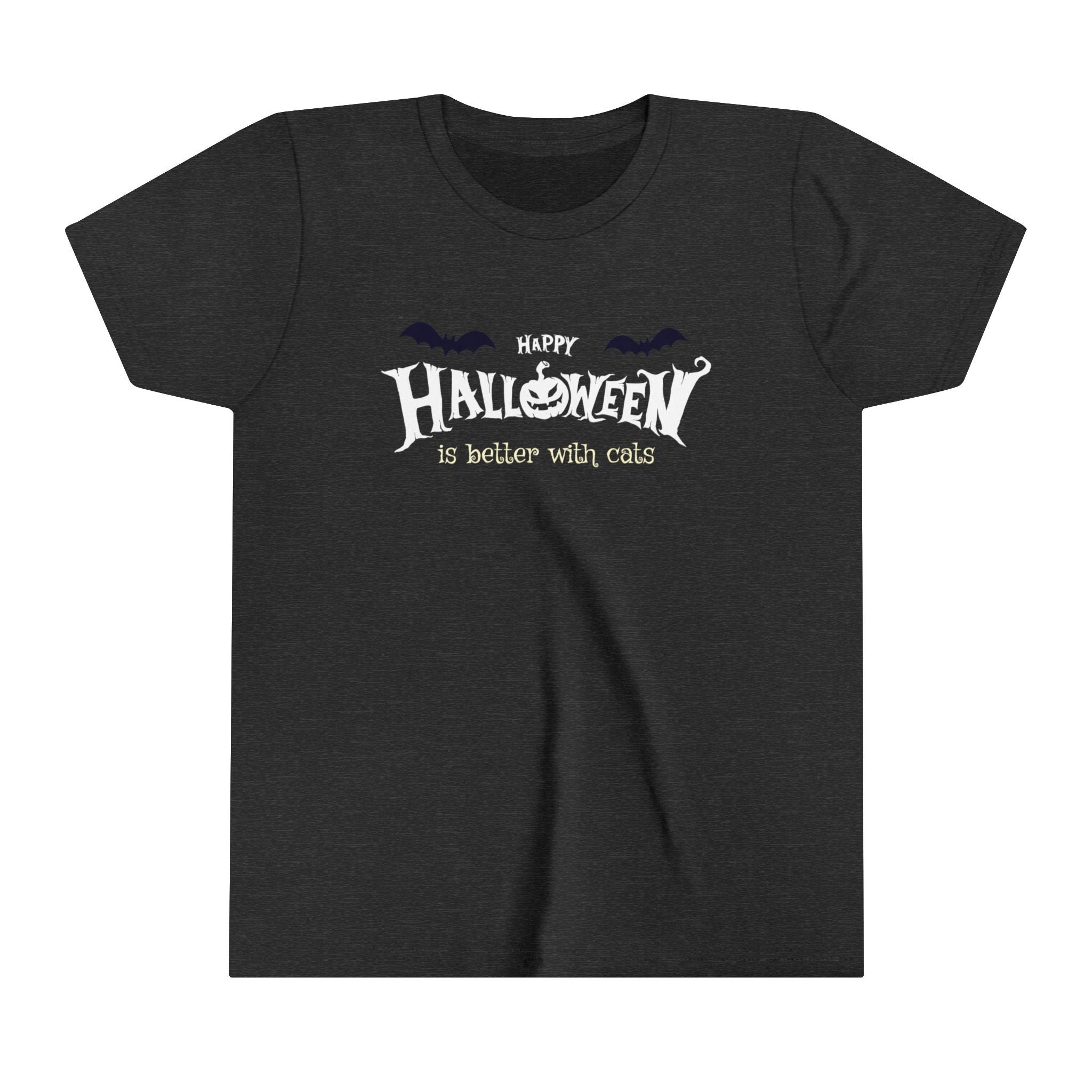 Halloween with Witch's Cats | Youth Short Sleeve Tee