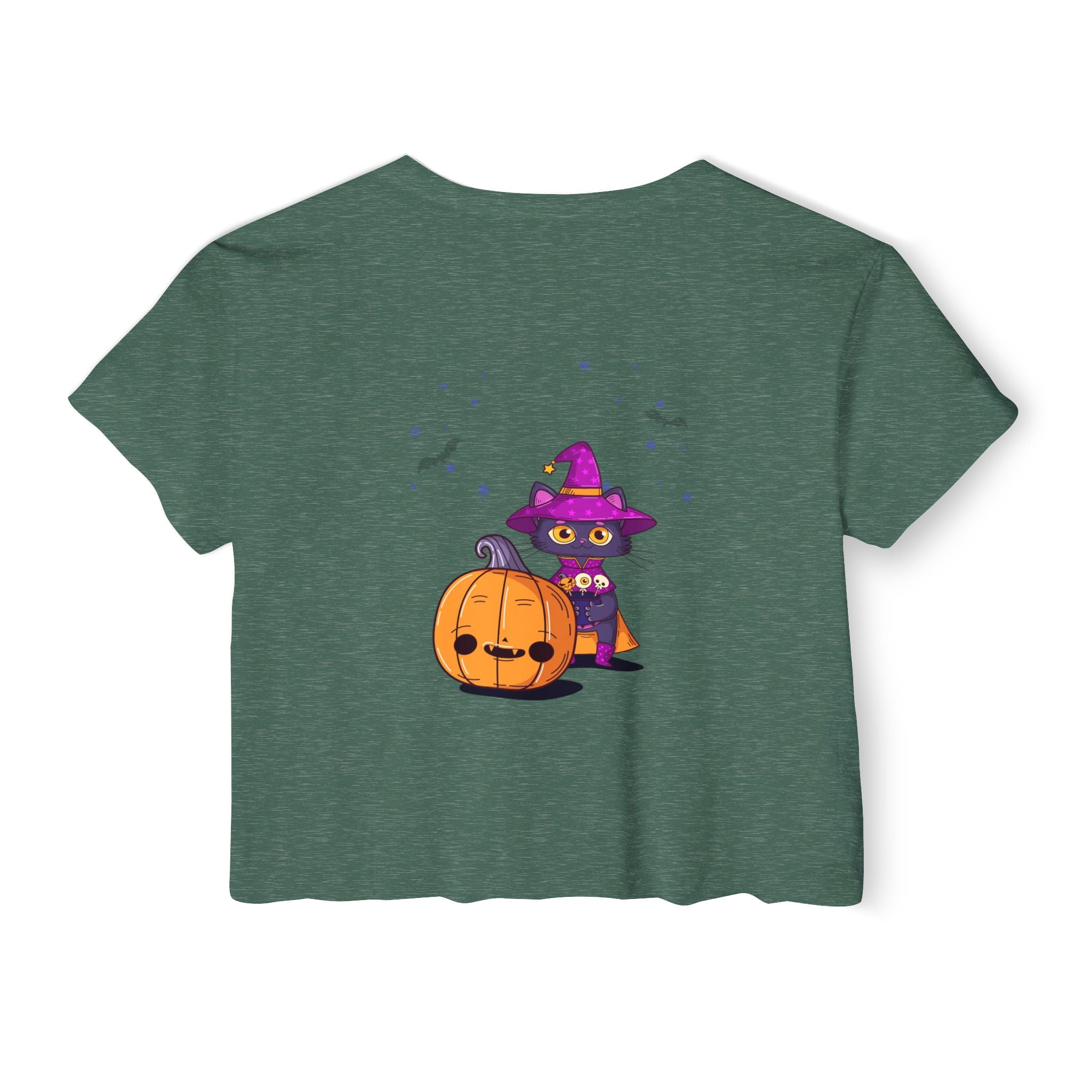 Halloween with Witch's Cats | Women's Festival Crop Top