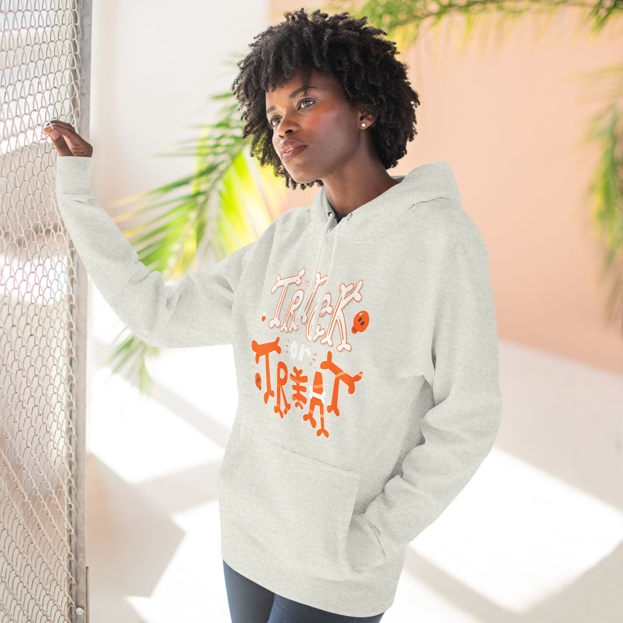 Halloween Trick or Treat | Three-Panel Fleece Hoodie