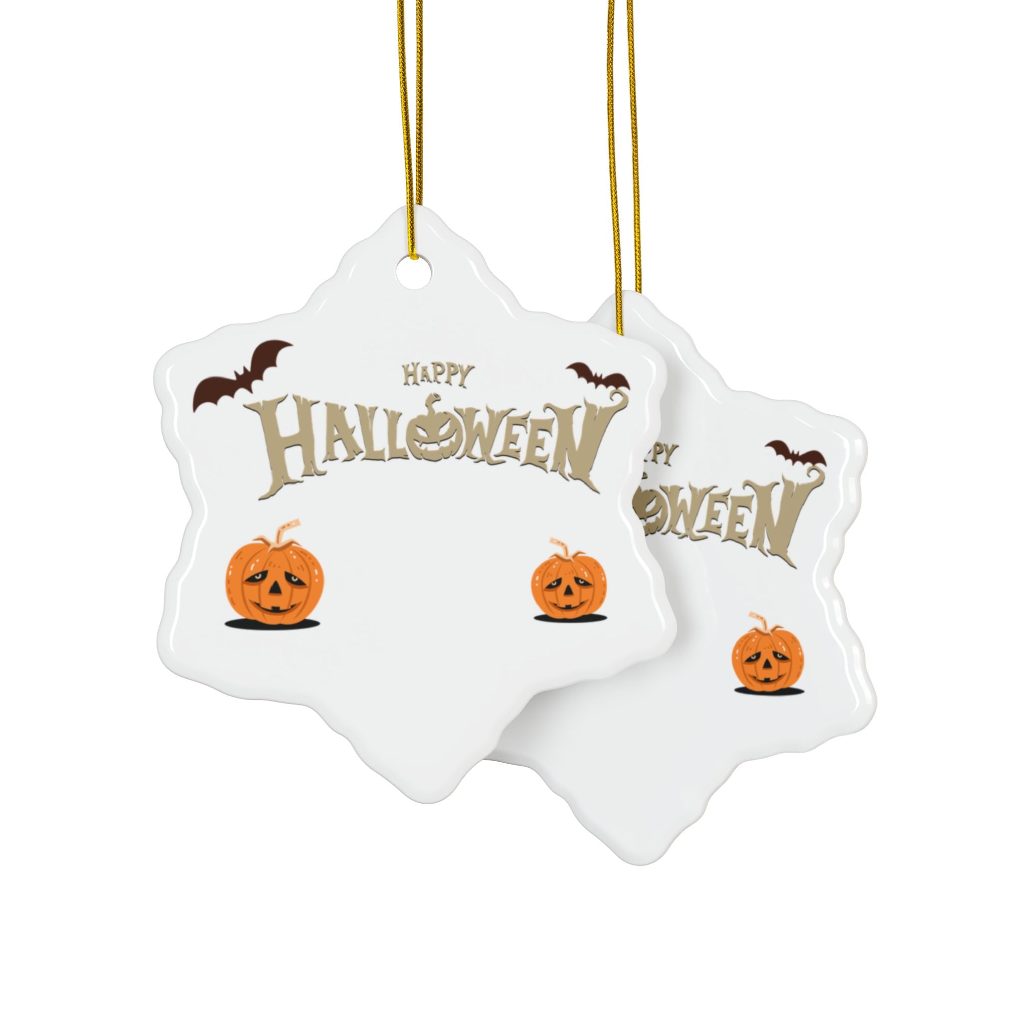 Happy Halloween with Pumpkin | Ceramic Ornaments