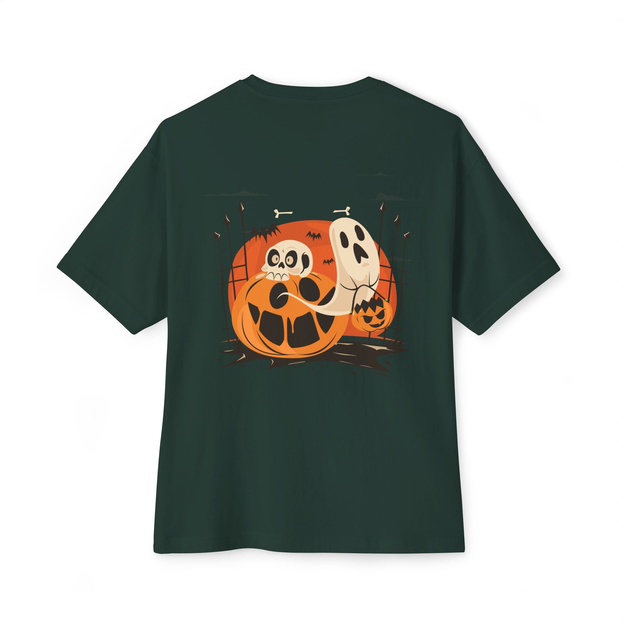 Halloween with Pumpkins | Unisex Oversized Boxy Tee